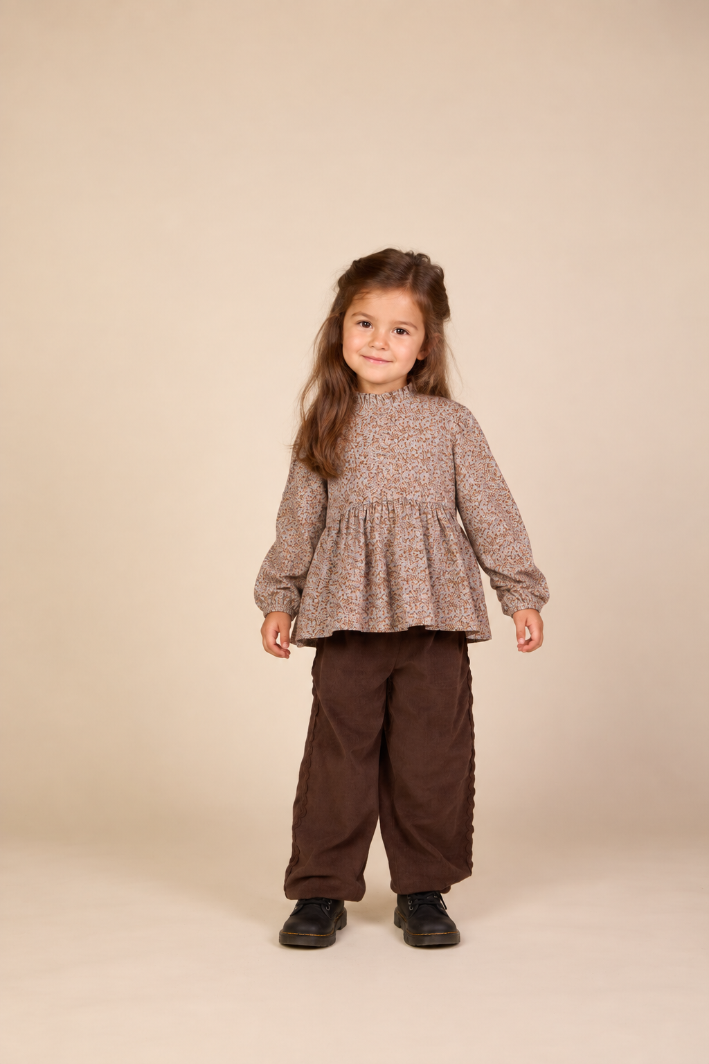 Ric Rac Corduroy Trousers - Kids - Dark Brown | 101481 Sille