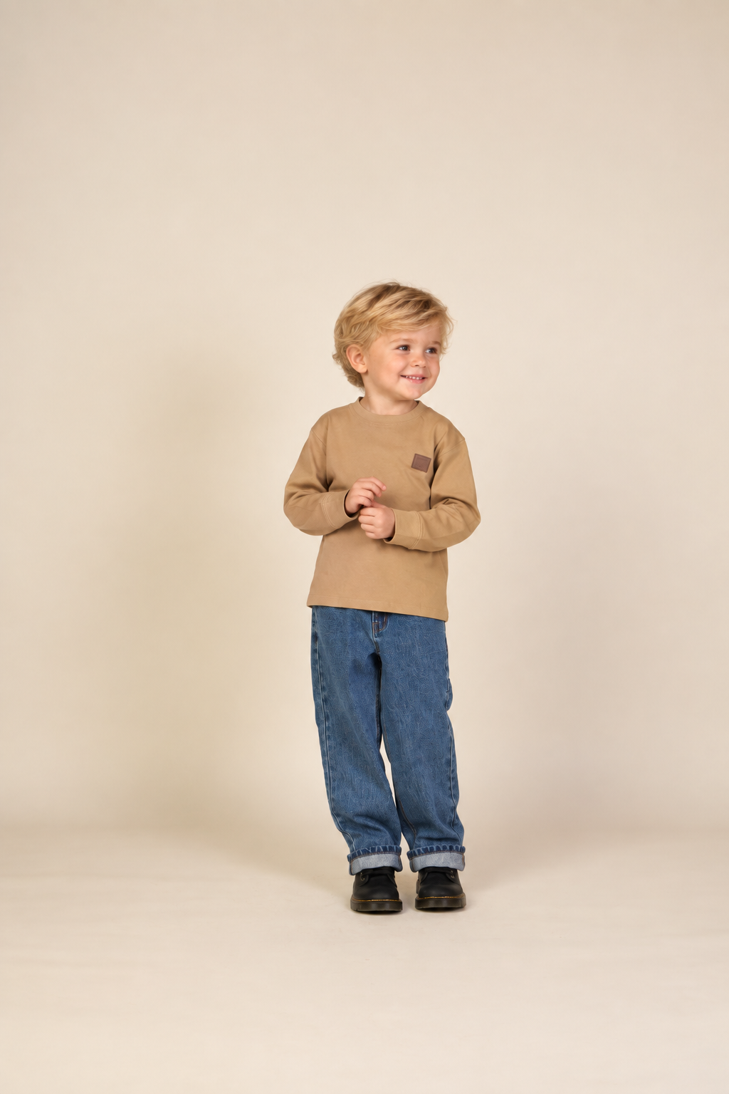 Long-Sleeve T-Shirt - Kids - Khaki | 101703 Kobe