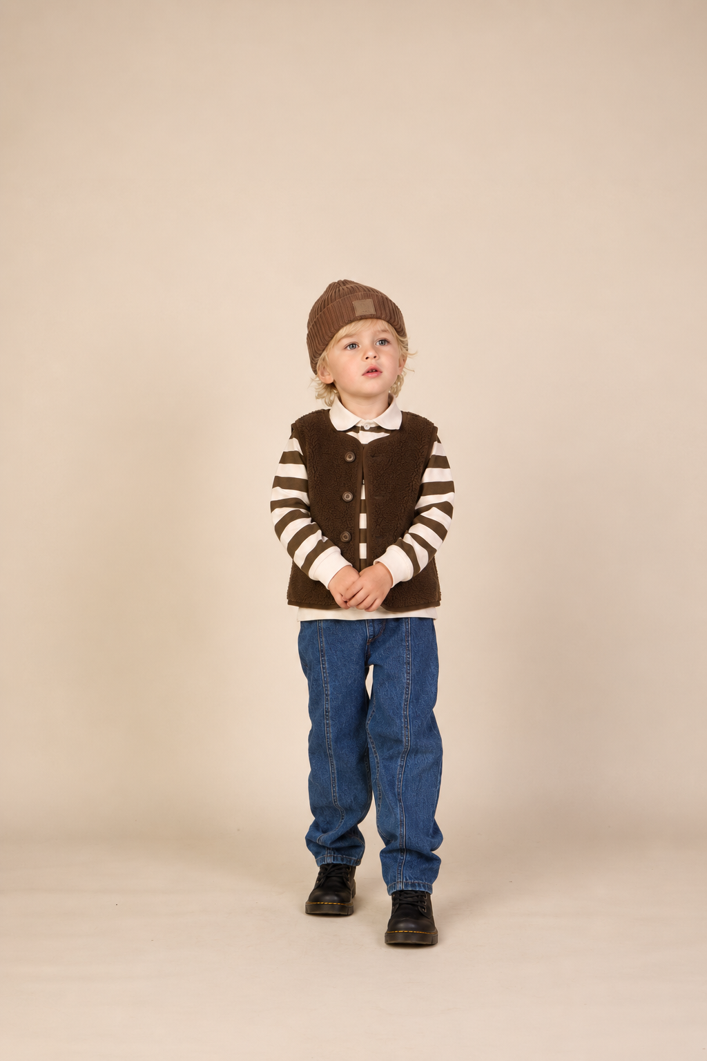 Teddy Vest - Kids - Dark Brown | 101685 Della