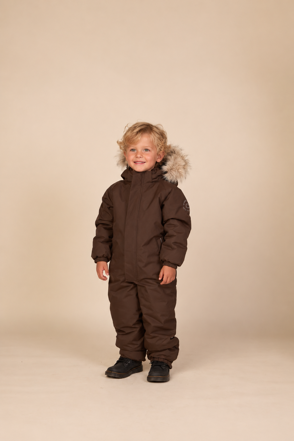 Snowsuit with Faux Fur - Kids - Dark Brown | 101424 Sky