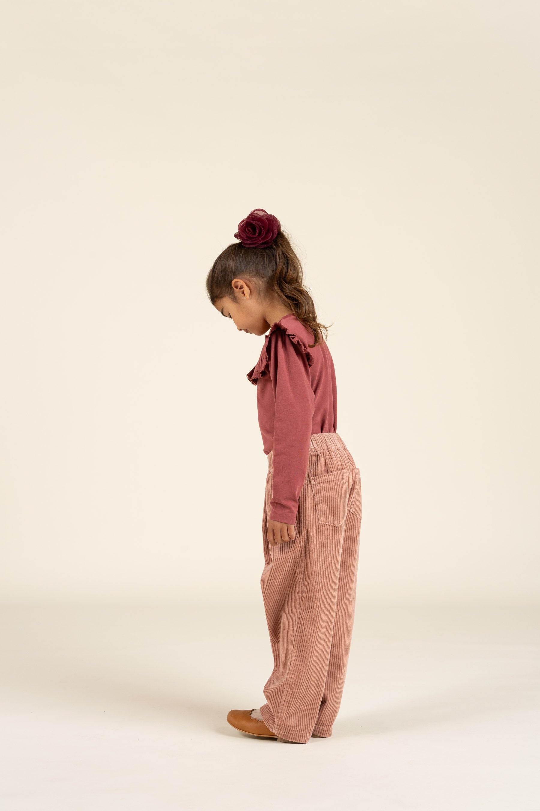 Bold Corduroy Pull-on Trousers - Kids - Rose | 100620 Margot