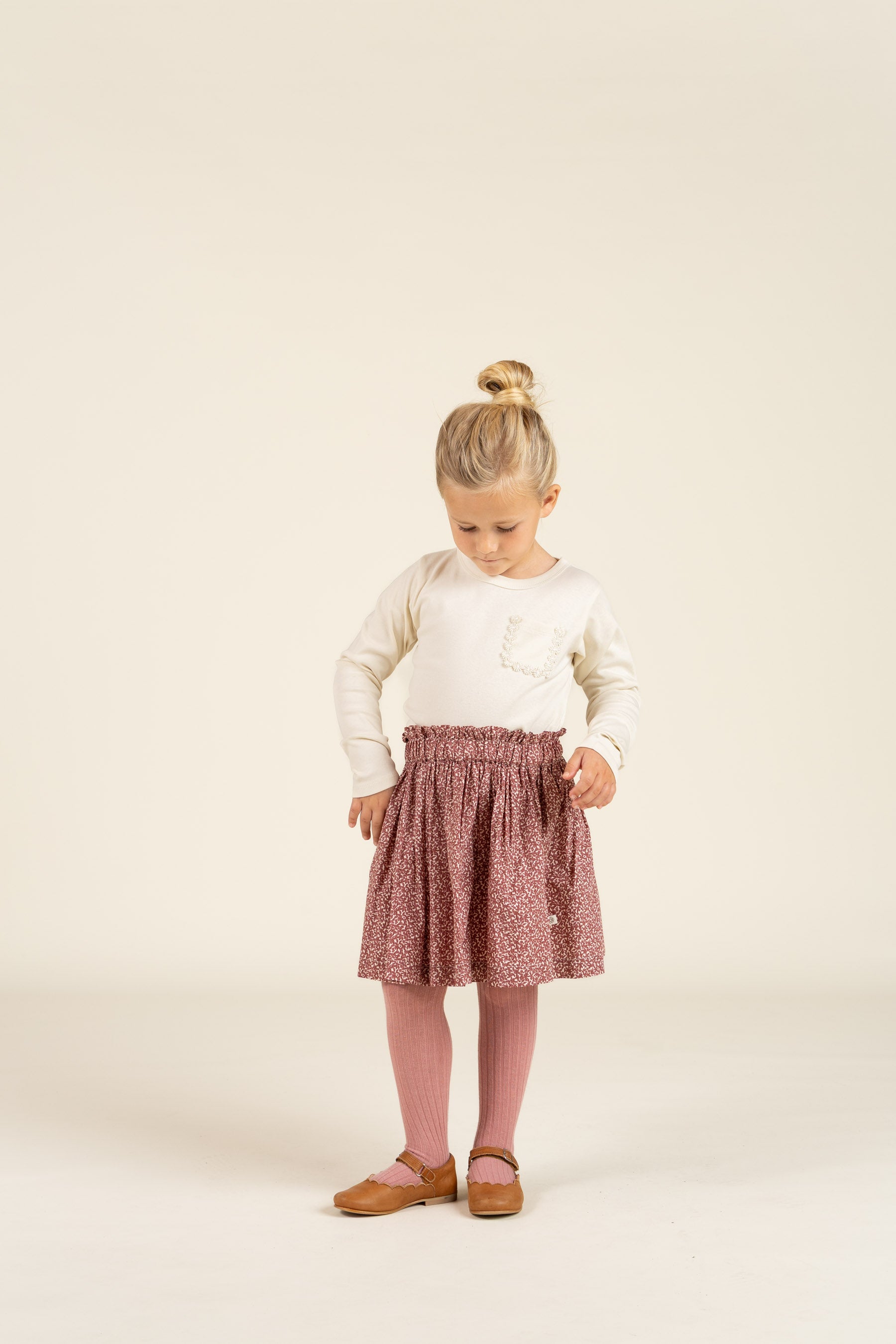 Long Sleeve T-shirt with Chest pocket - Kids - Off White | 100872 Sienna