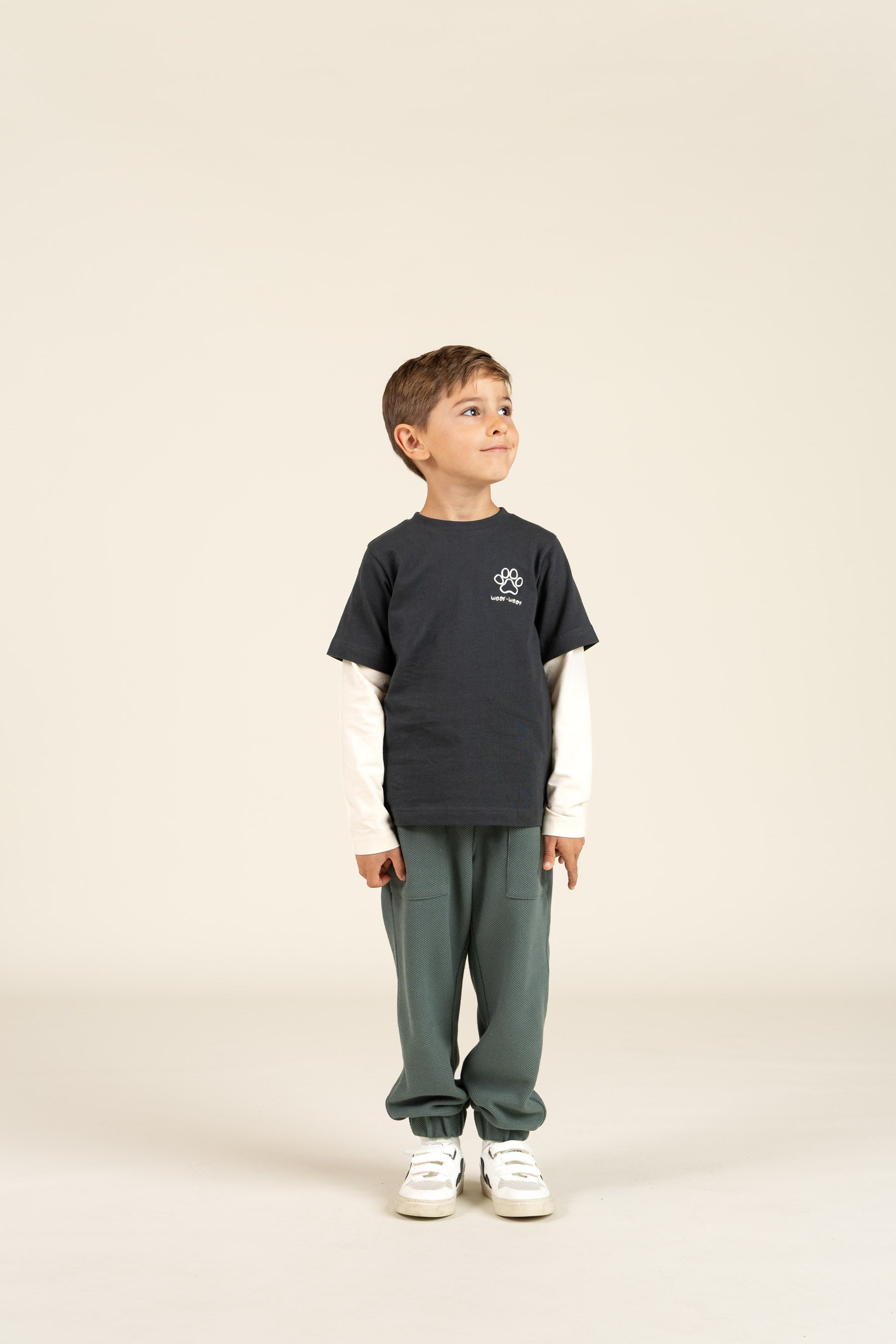 Double Sleeve Boxy T-shirt - Kids - Forest Green | 100840 Alex