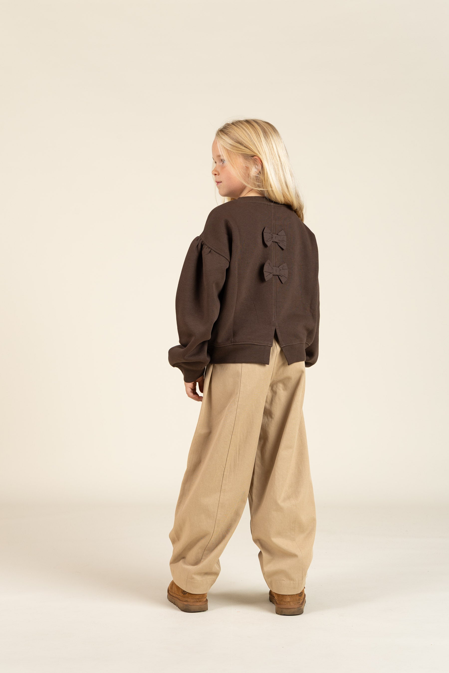 Bow Detail Sweatshirt - Tween - Chocolate | 100815 Ruth
