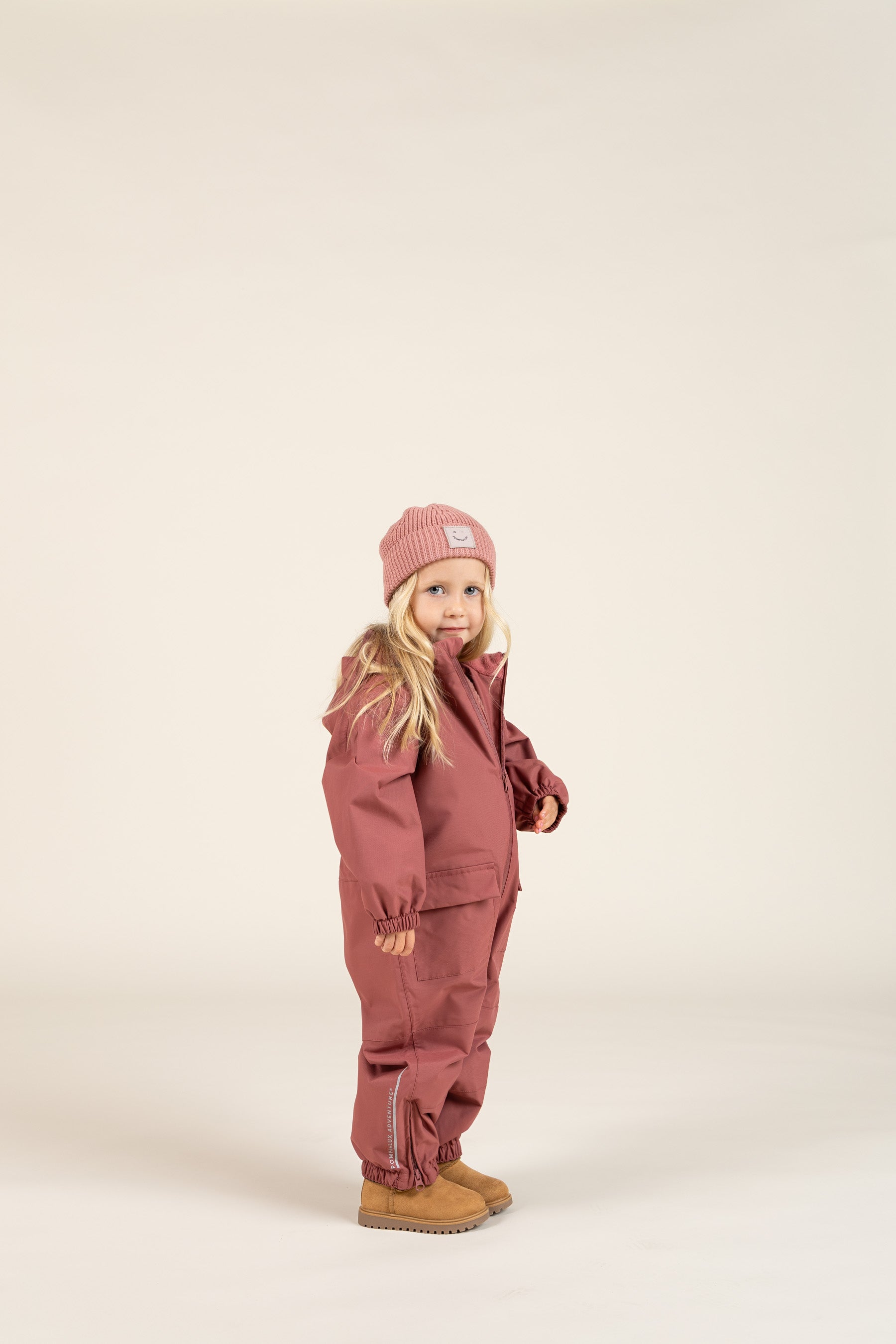 Ribbed Knit Beanie - Kids - Dusty Rose