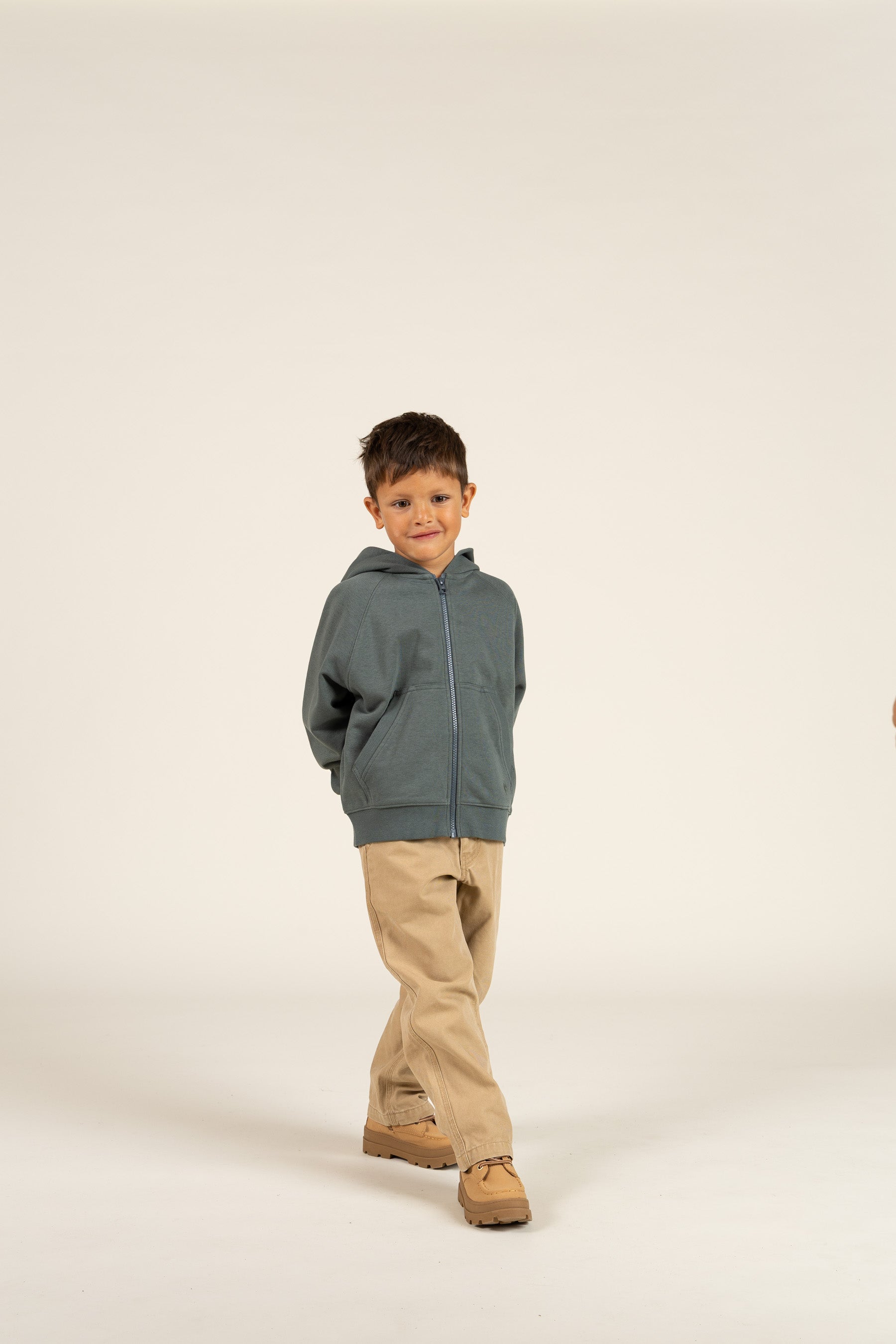 Classic Zip Hoodie - Kids - Petrol | 100218 Felix
