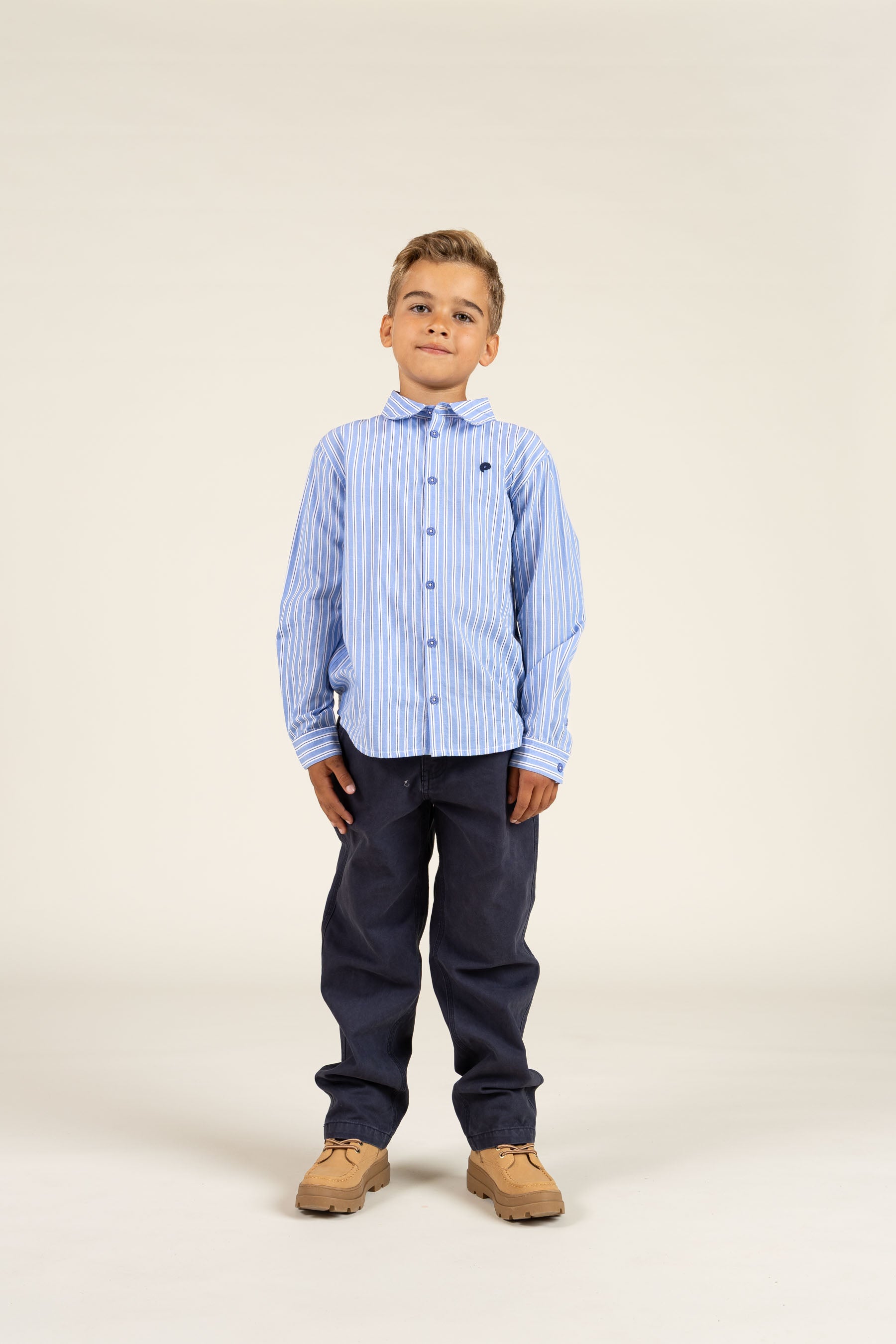 Striped Shirt - Tween - Blue Stripe | 100489 Kai