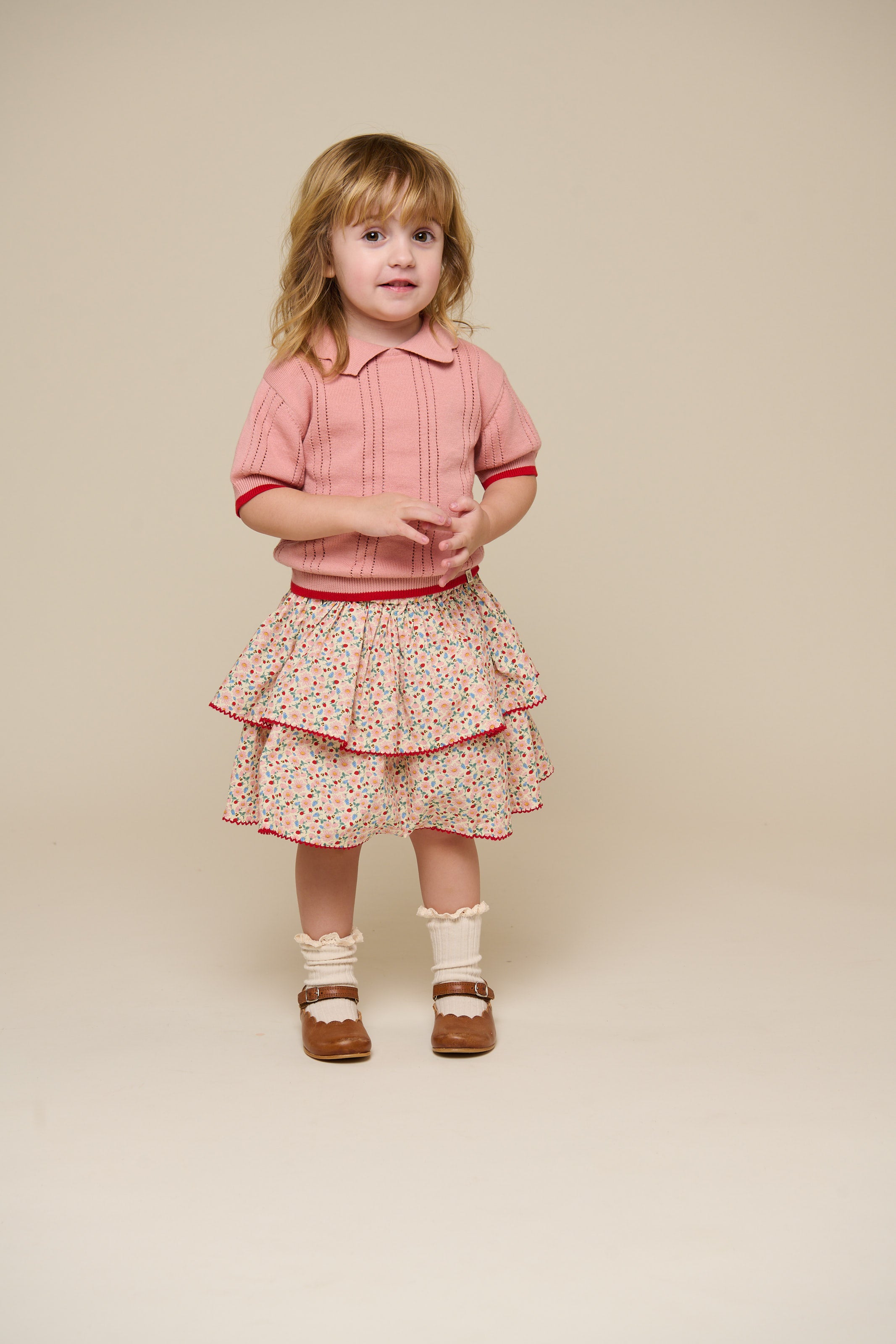 Rose knitted Polo - Kids - Rose | 101241 Helena