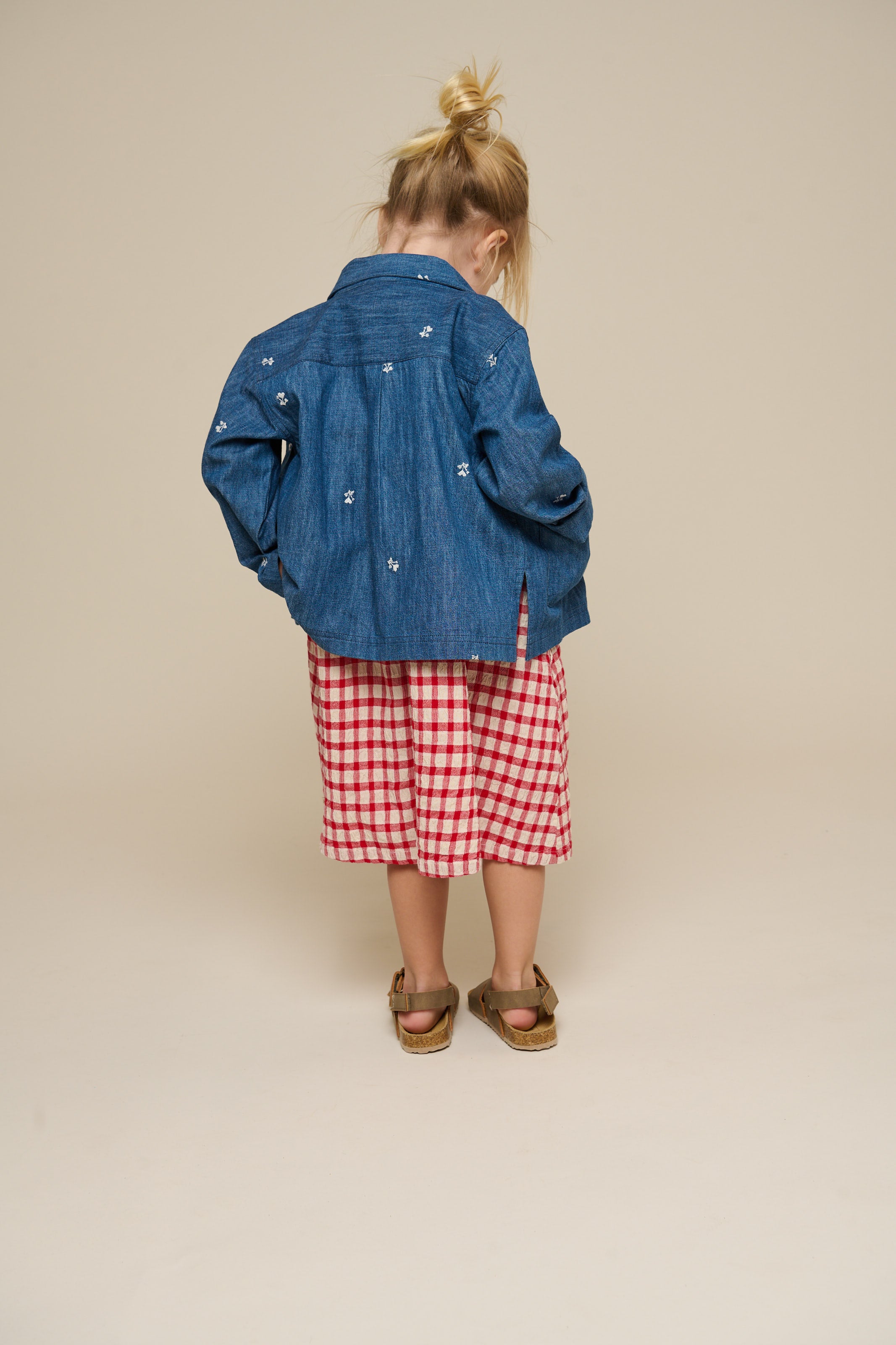 Checked Cotton Dress - Kids - Cherry Red | 100904 Bonnie