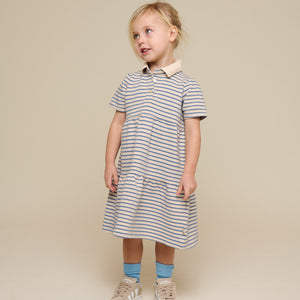 Striped Jersey Dress - Kids - Blue | 101012 Emmie