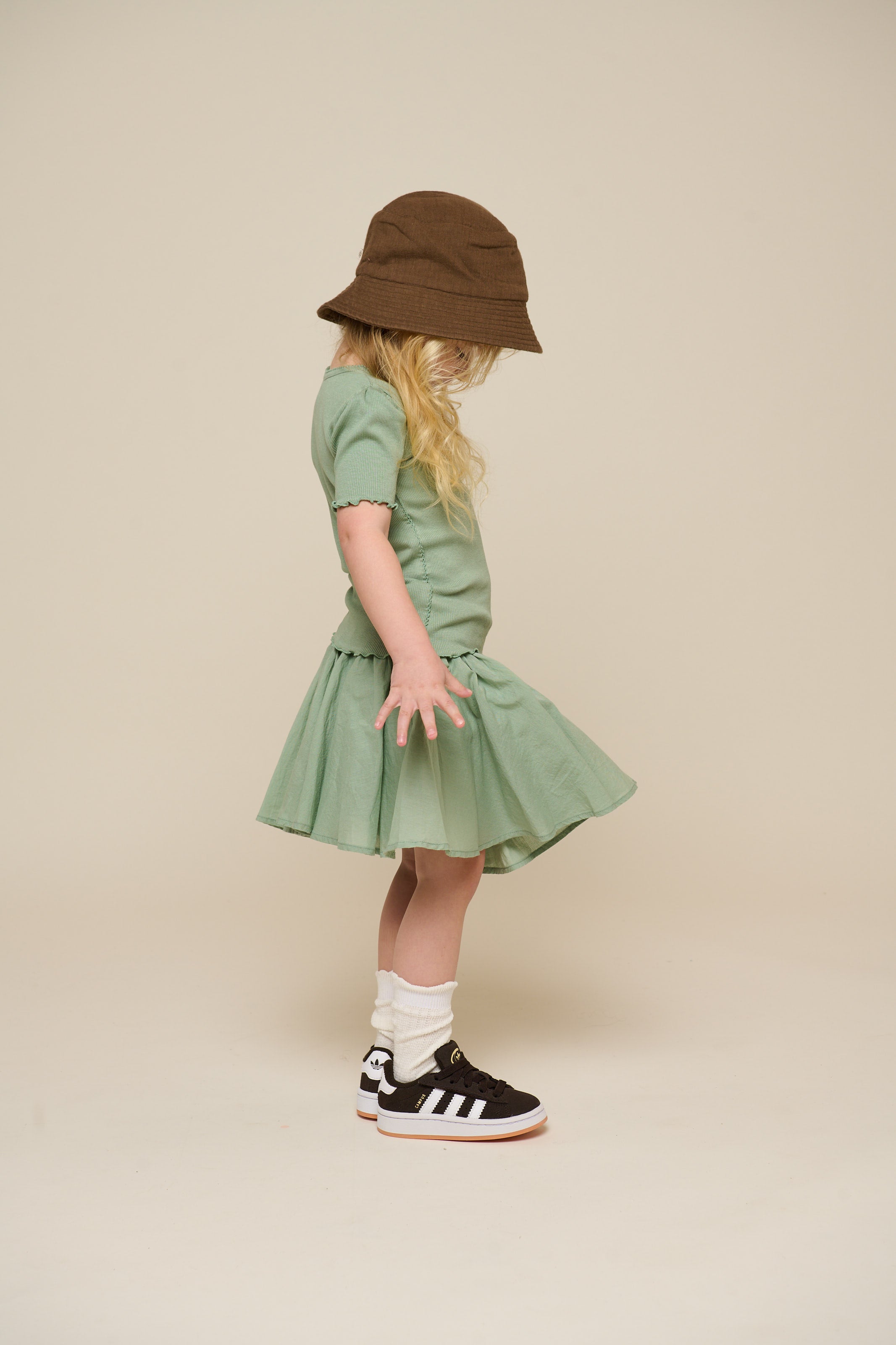 Gauze Bucket Hat - Kids - Dark Brown | 100940 Jasmine