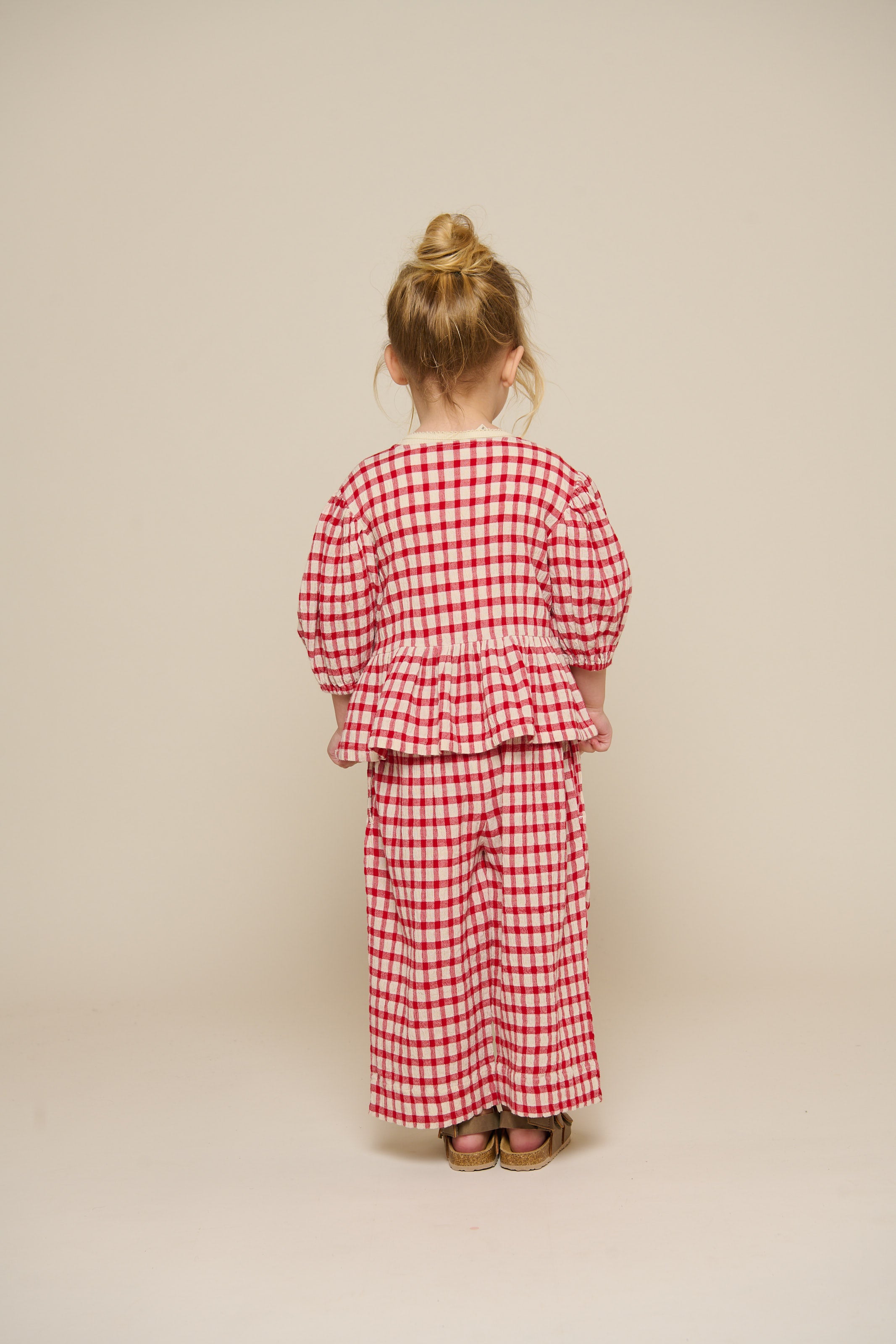 Checked Cotton Blouse - Kids - Cherry Red | 100908 Bonnie