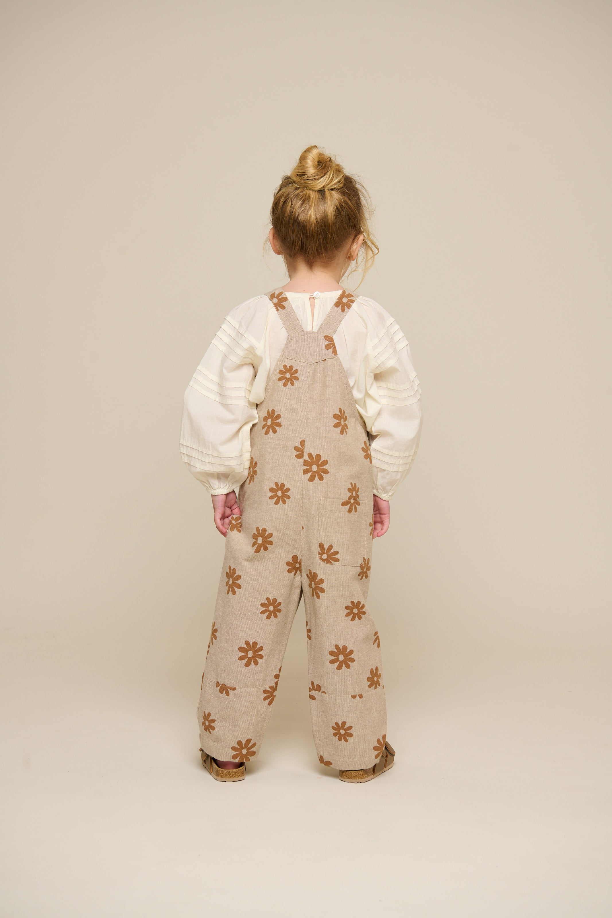 Printed Cotton Overall - Kids - Sand | 101210 Molly