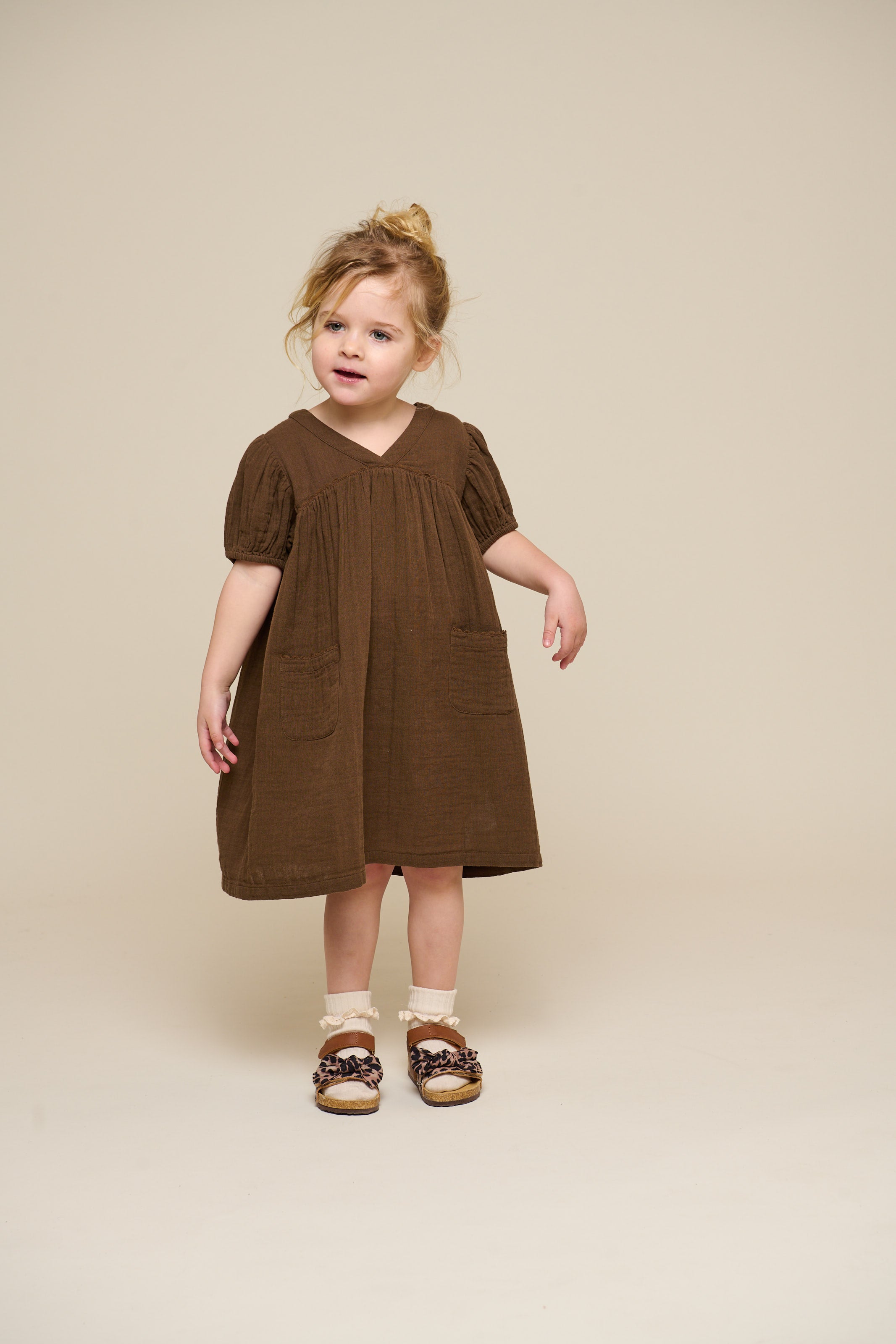 Gauze Dress - Kids - Dark Brown | 100913 Jasmine