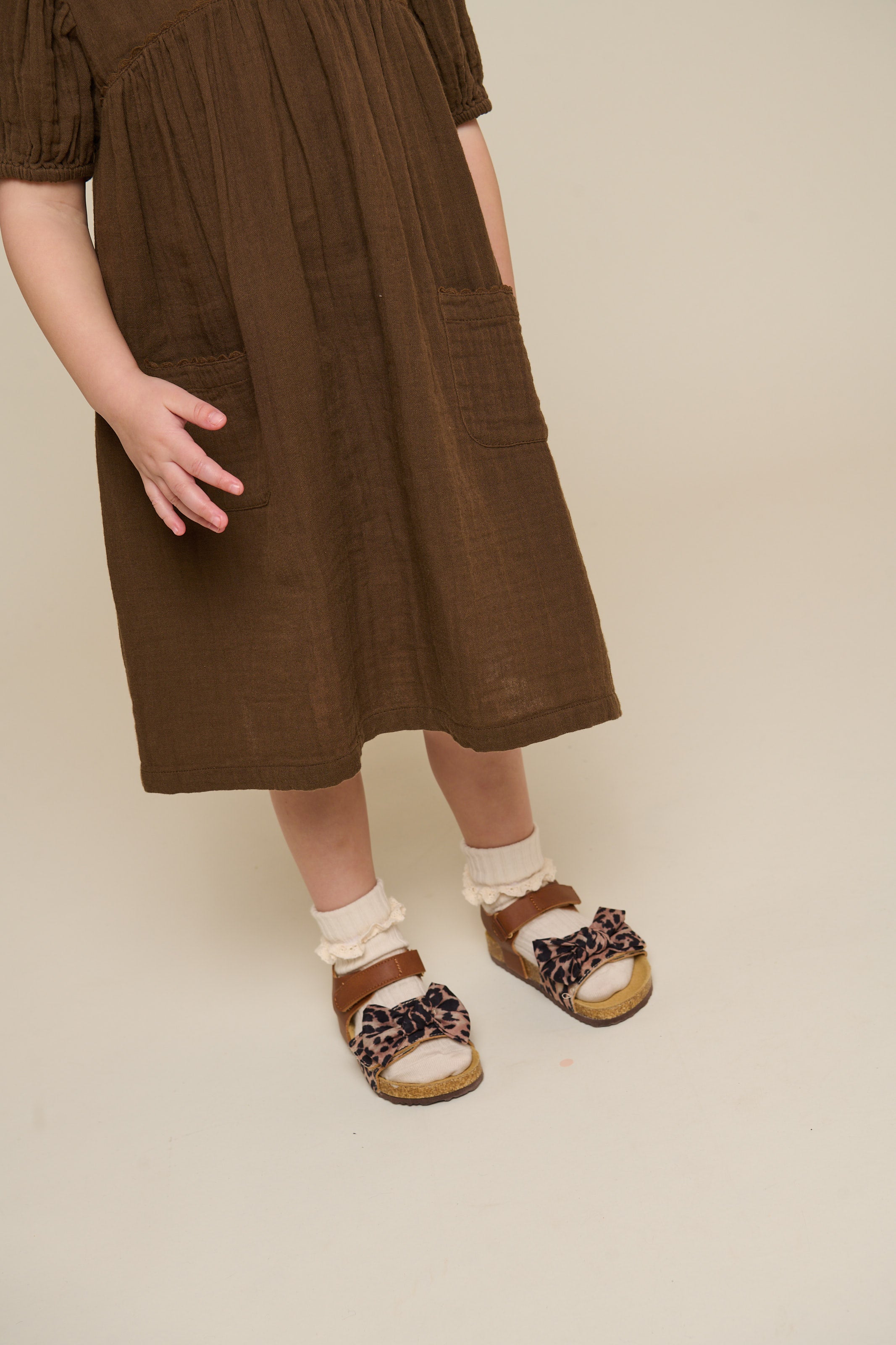Gauze Dress - Kids - Dark Brown | 100913 Jasmine