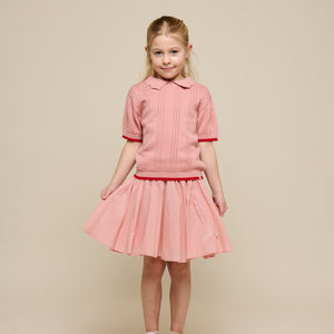 Cotton Skirt with Ric Rac Frill - Tween - Rose Tan | 101068 Alma