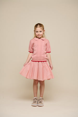Cotton Skirt with Ric Rac Frill - Tween - Rose Tan | 101068 Alma