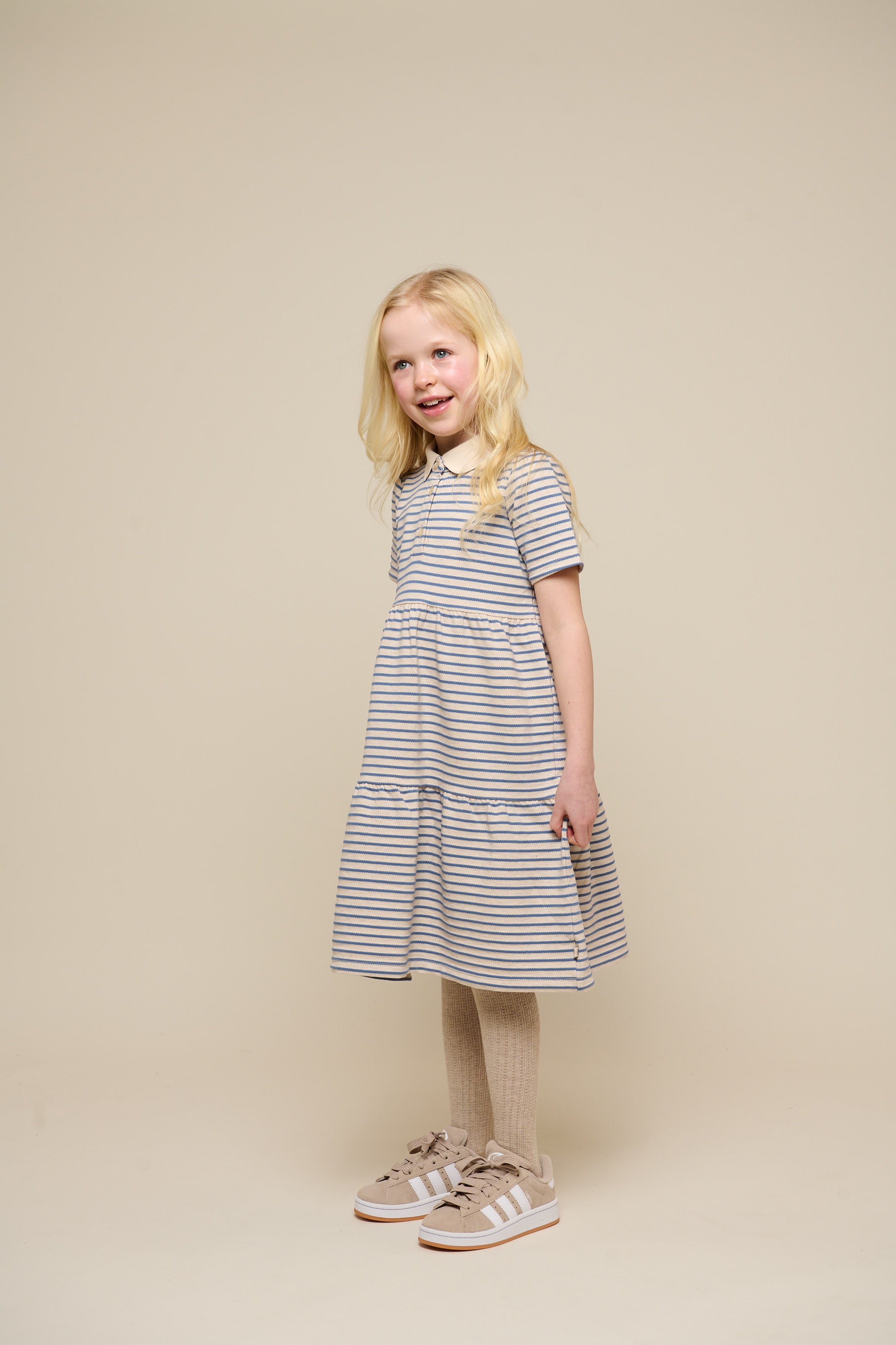 Striped Jersey Dress - Tween - Blue | 101013 Emmie
