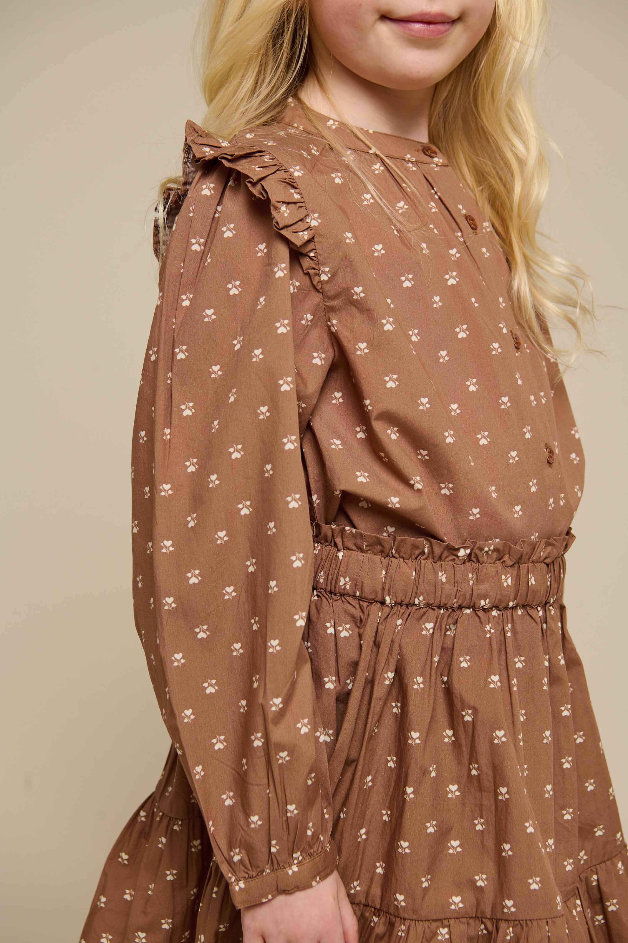 Printed Poplin Shirt Blouse - Tween - Coconut | 101088 Camilla