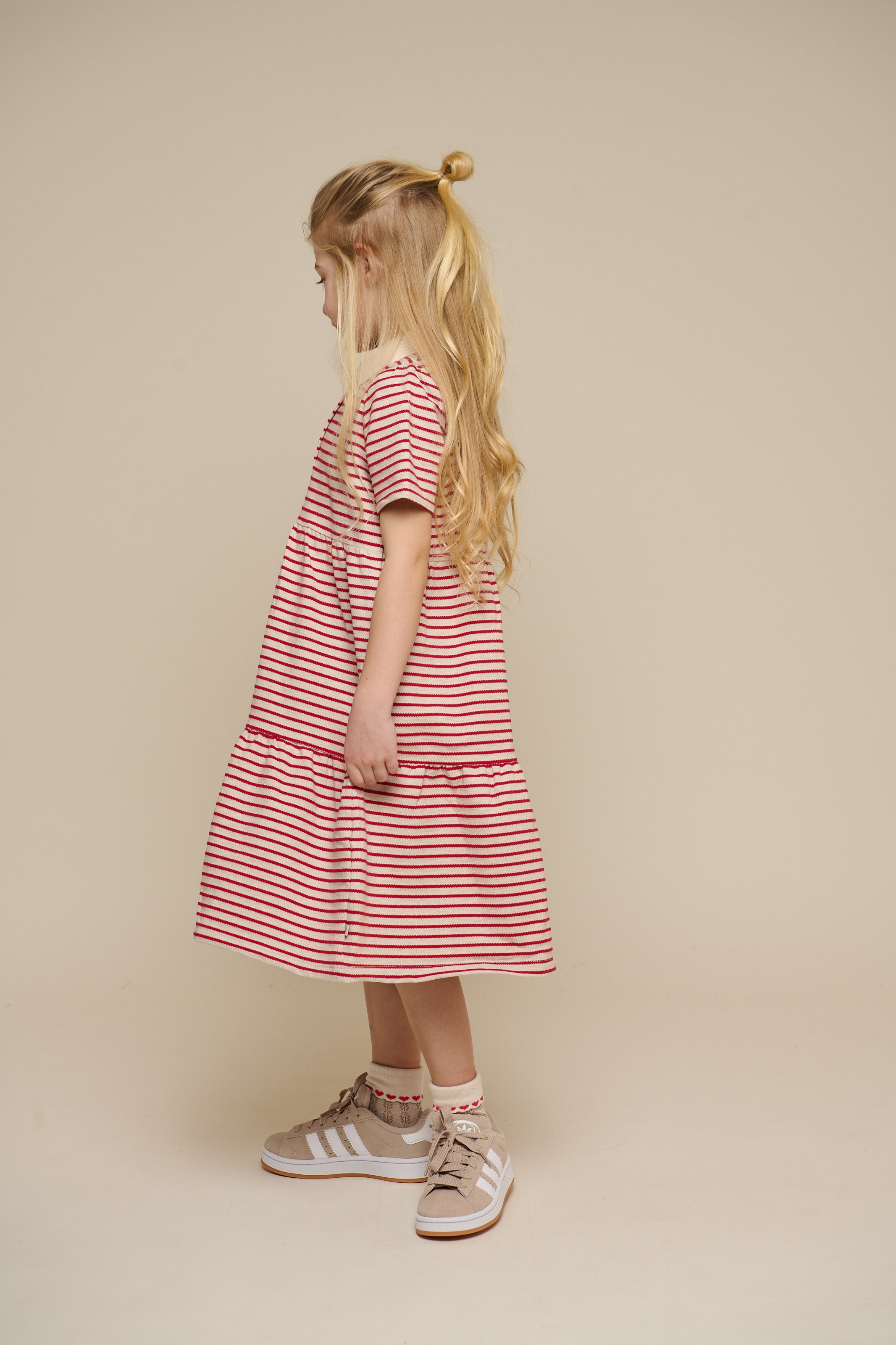 Striped Jersey Dress - Tween - Cherry Red | 101009 Emmie