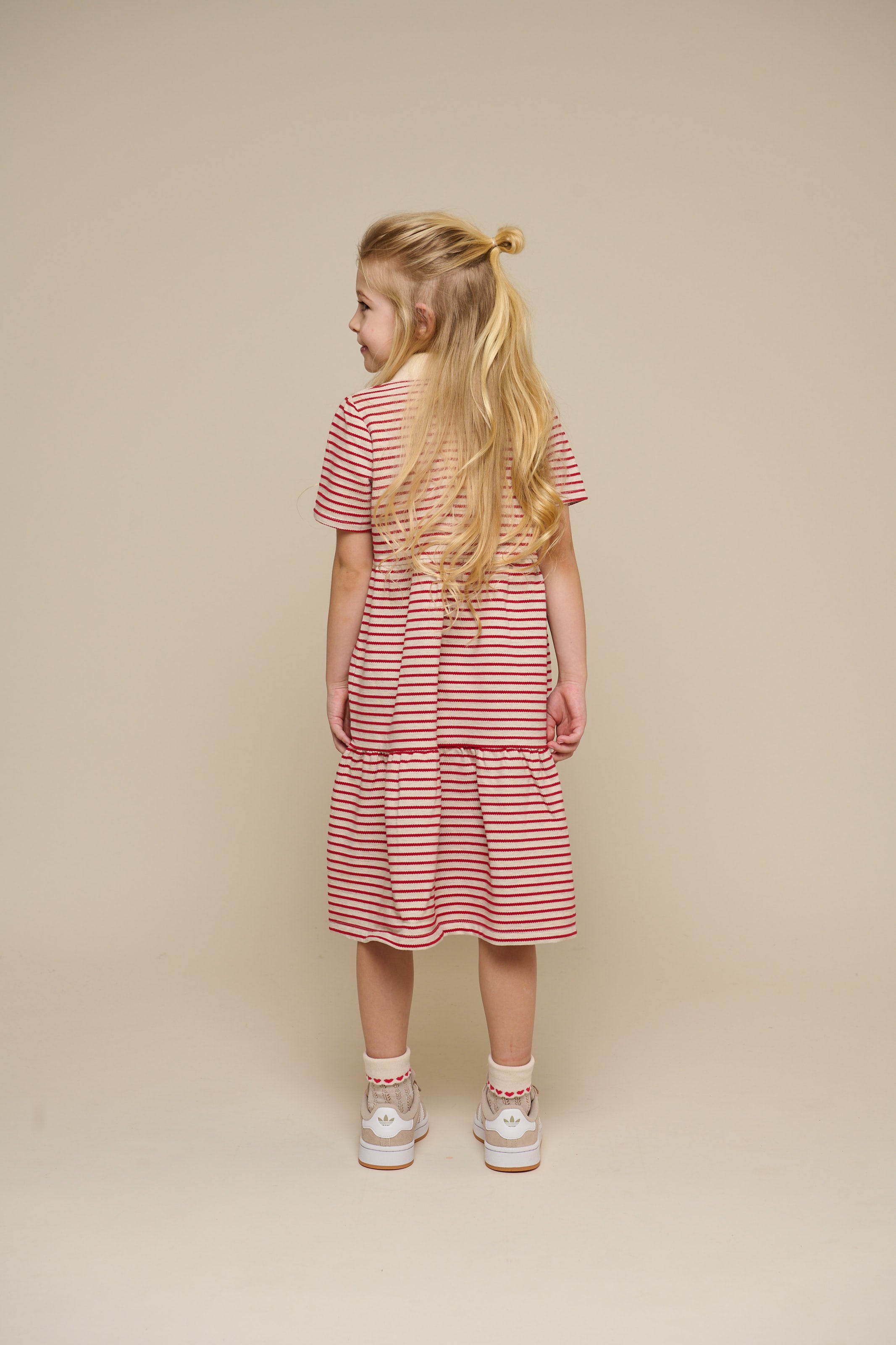 Striped Jersey Dress - Tween - Cherry Red | 101009 Emmie