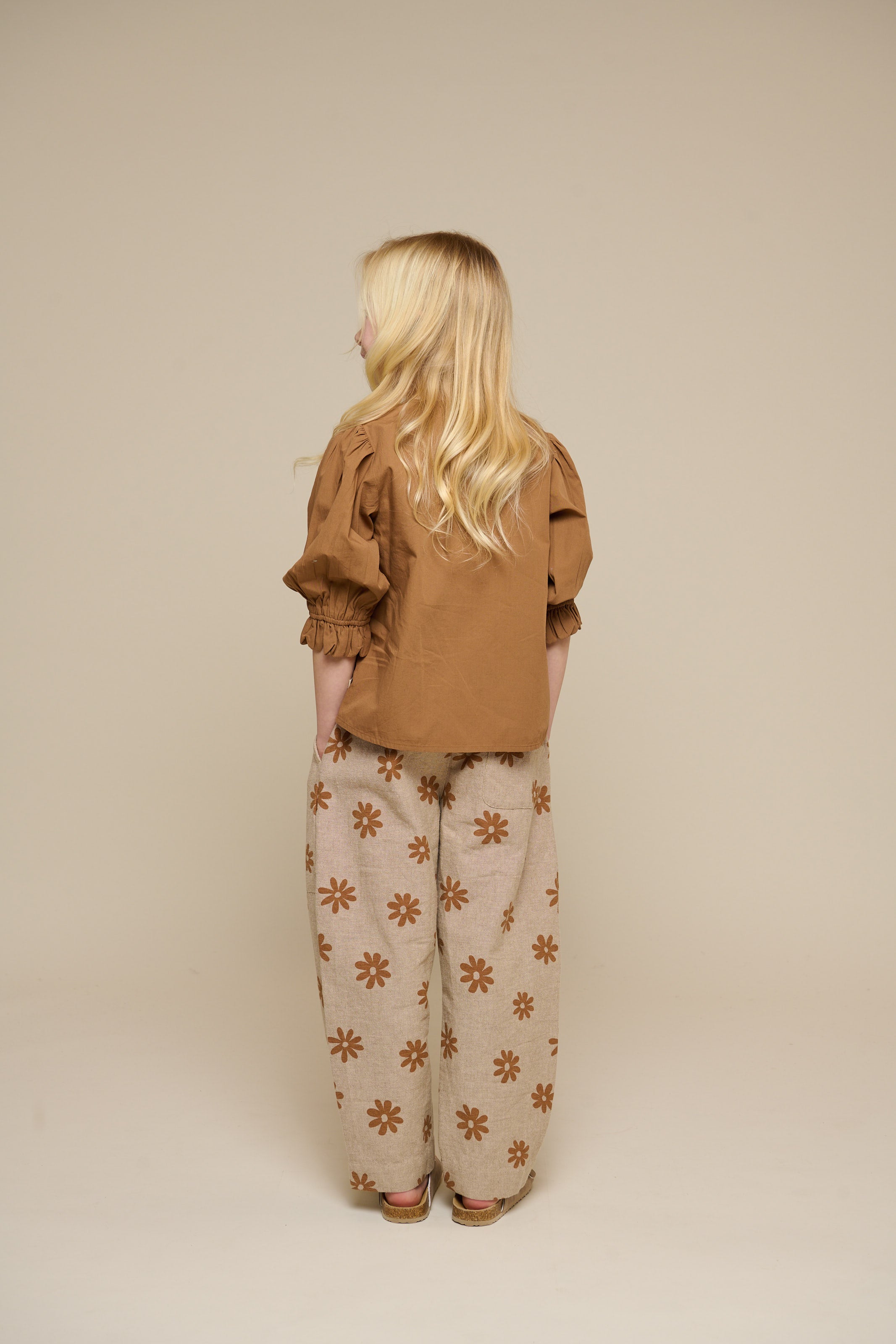 Printed Cotton Trousers - Tween - Sand | 101208 Molly