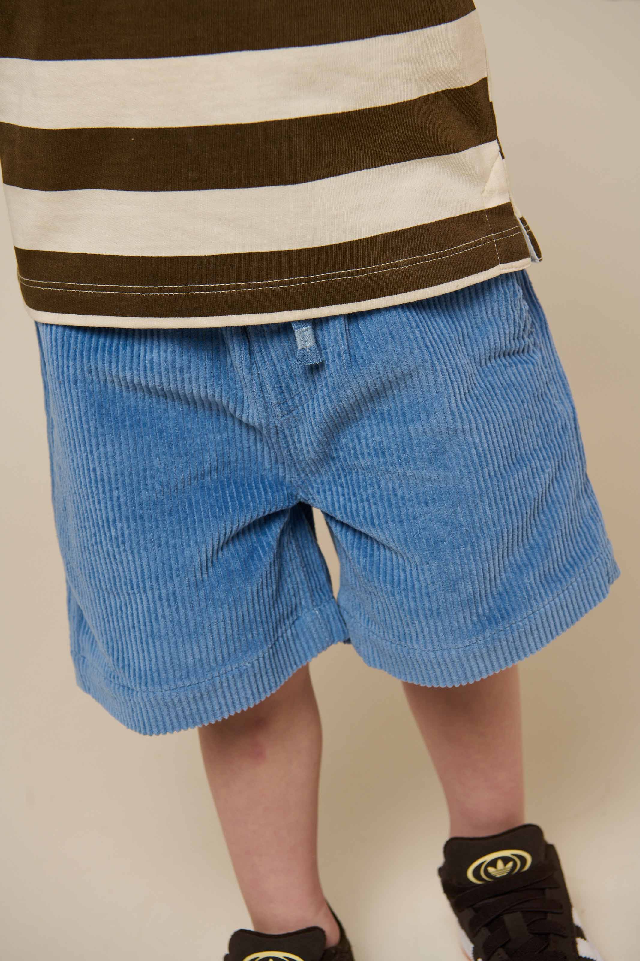 Pull-On Corduroy Shorts - Kids - Dusty Blue | 101100 Tobias