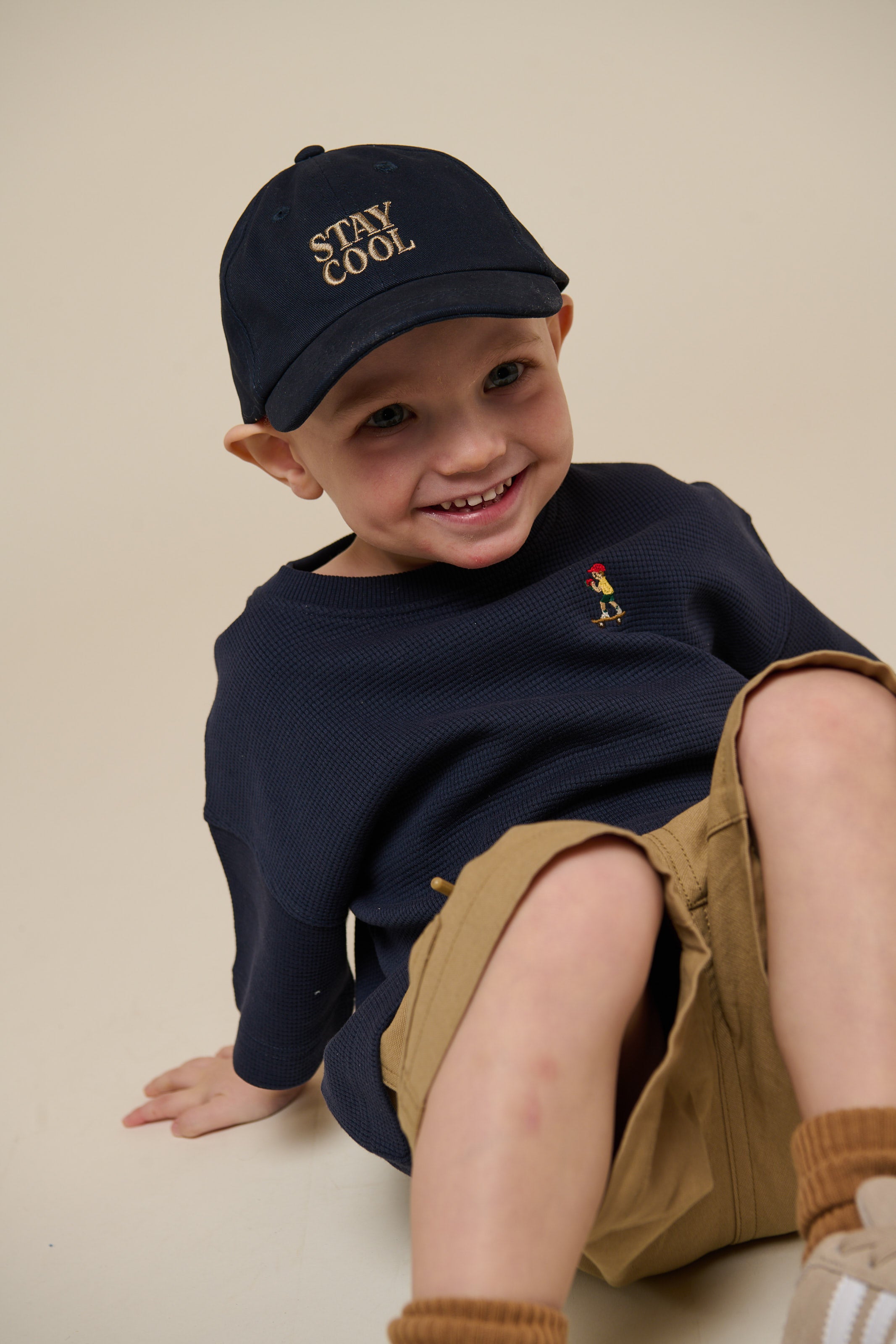 Stay Cool Canvas Cap - Kids - Navy | 101401 Owen