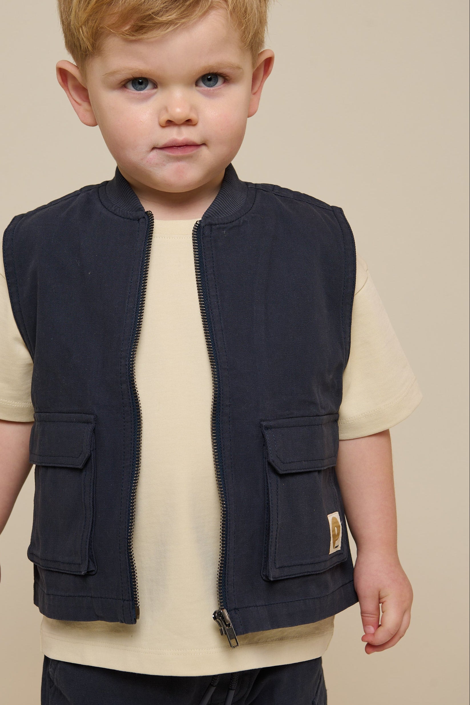 Canvas Cargo Gilet - Kids - Navy | 101130 Isack