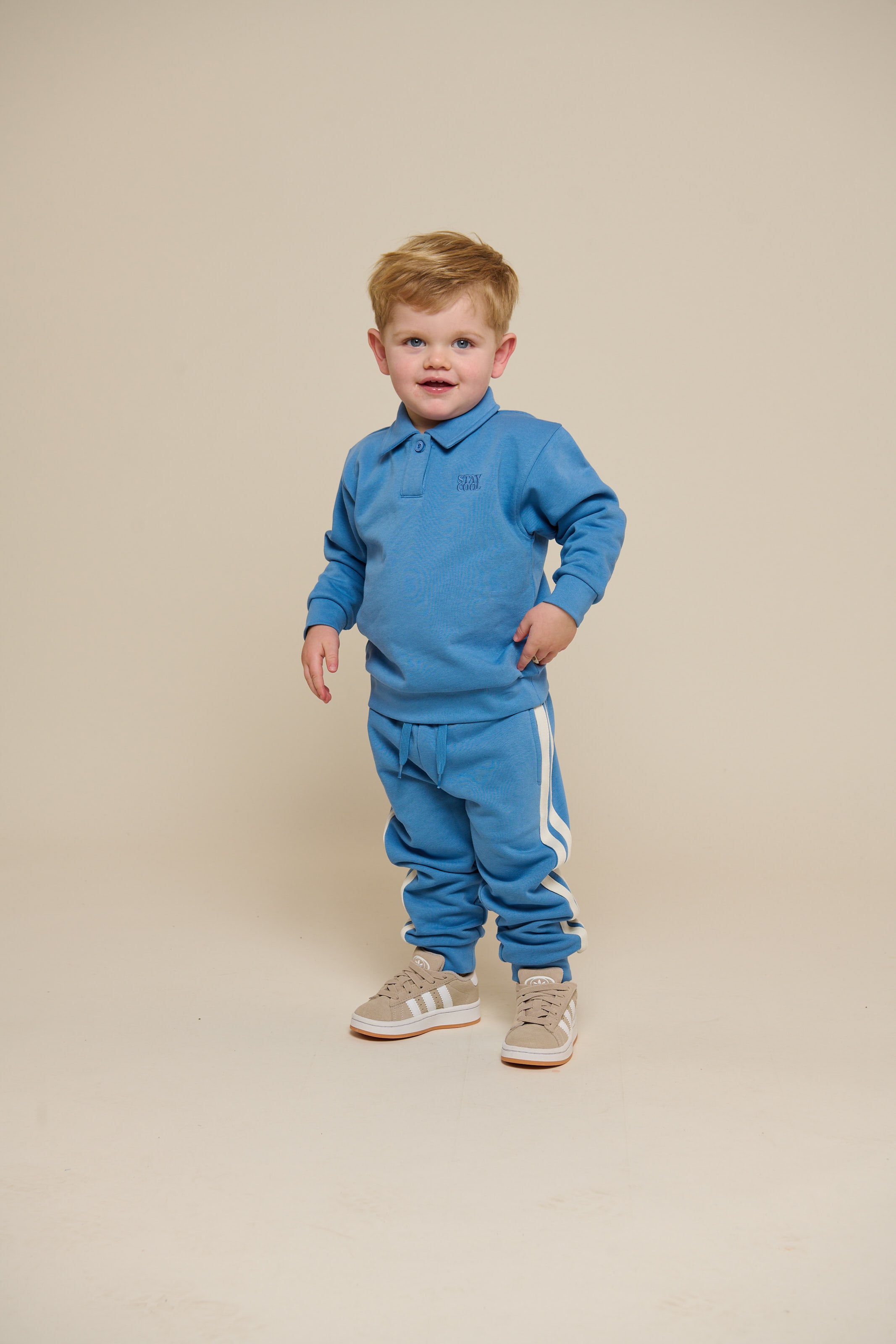 Sweat Pants with Tape - Kids - Dusty Blue | 101257 Carter