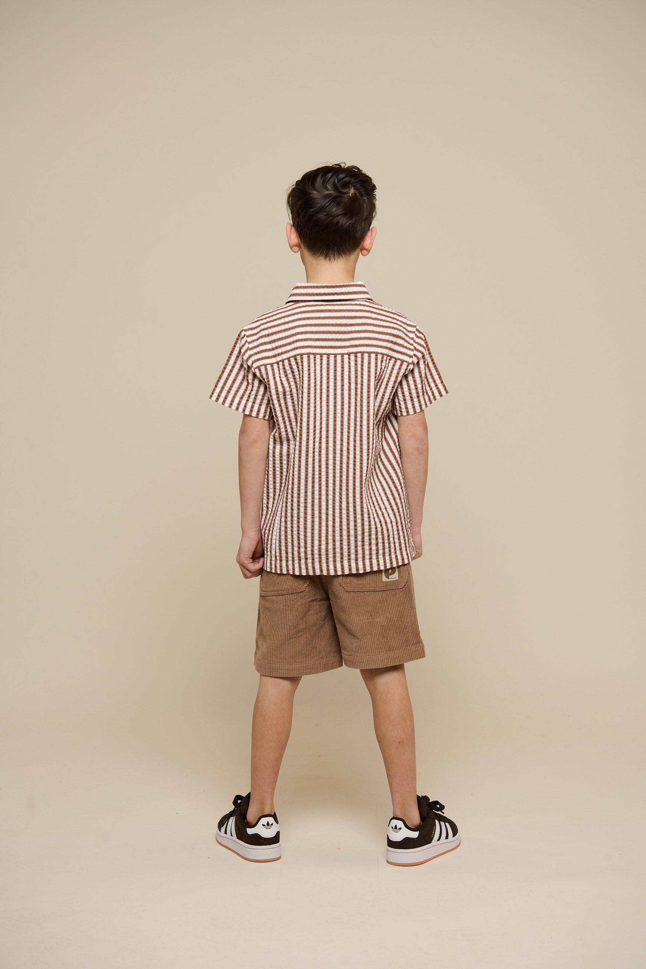 Striped Seersucker Shirt - Tween - Brown | 101186 Frank