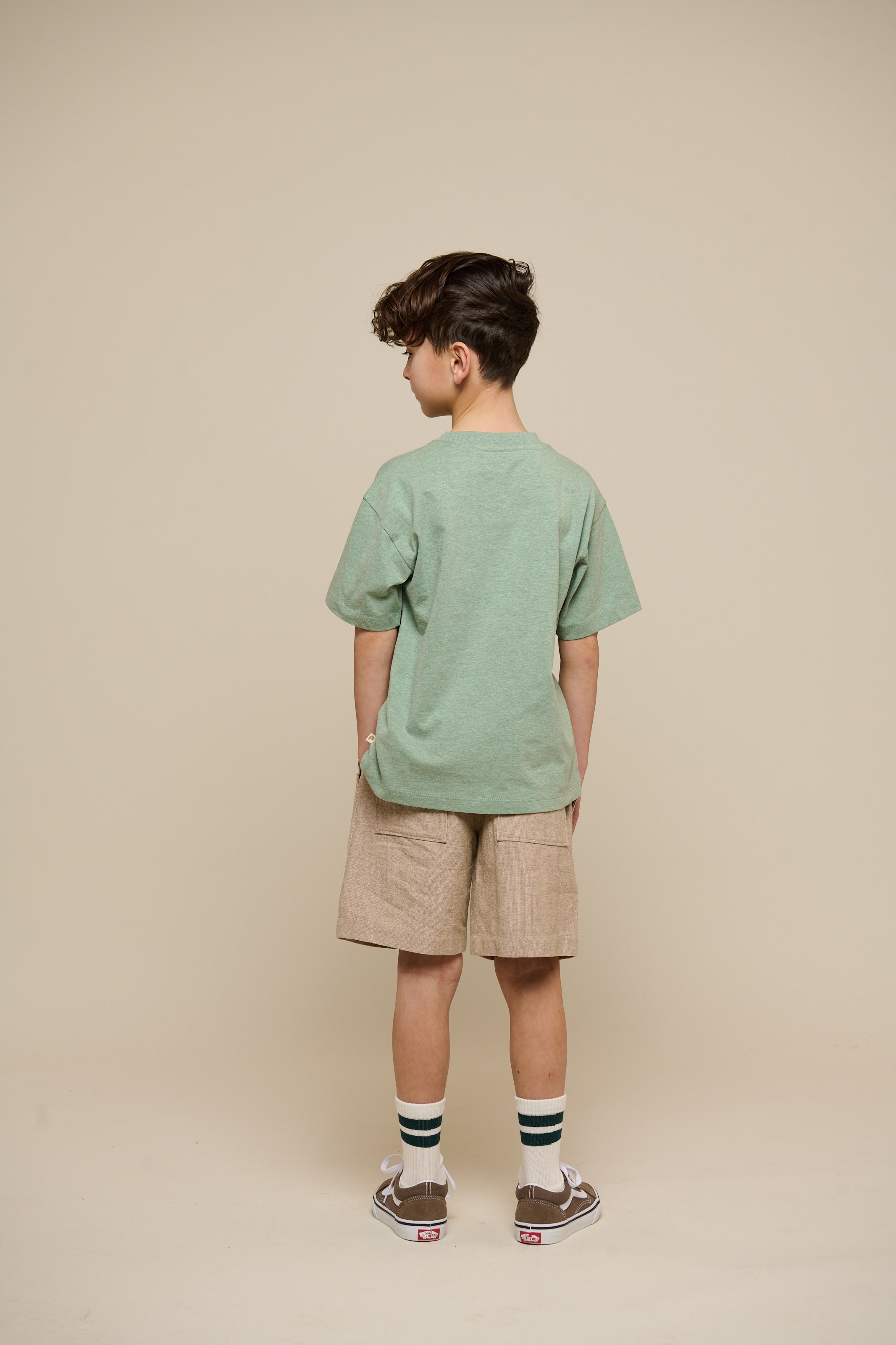 Croquet T-shirt - Tween - Light Green Melange | 101339 Vincent