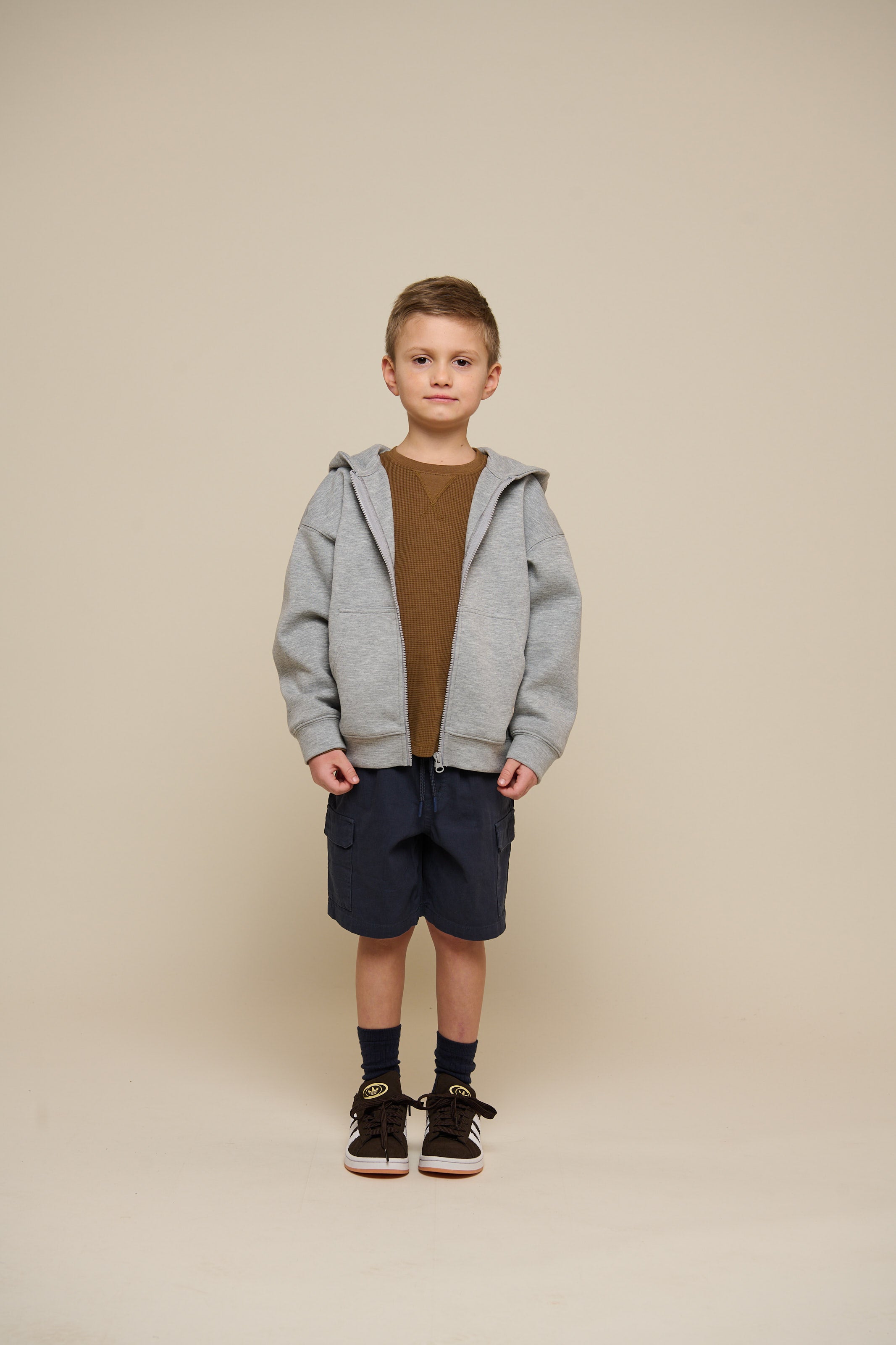 Textured Long Sleeve T-Shirt - Tween - Coffee | 100706 Malthe