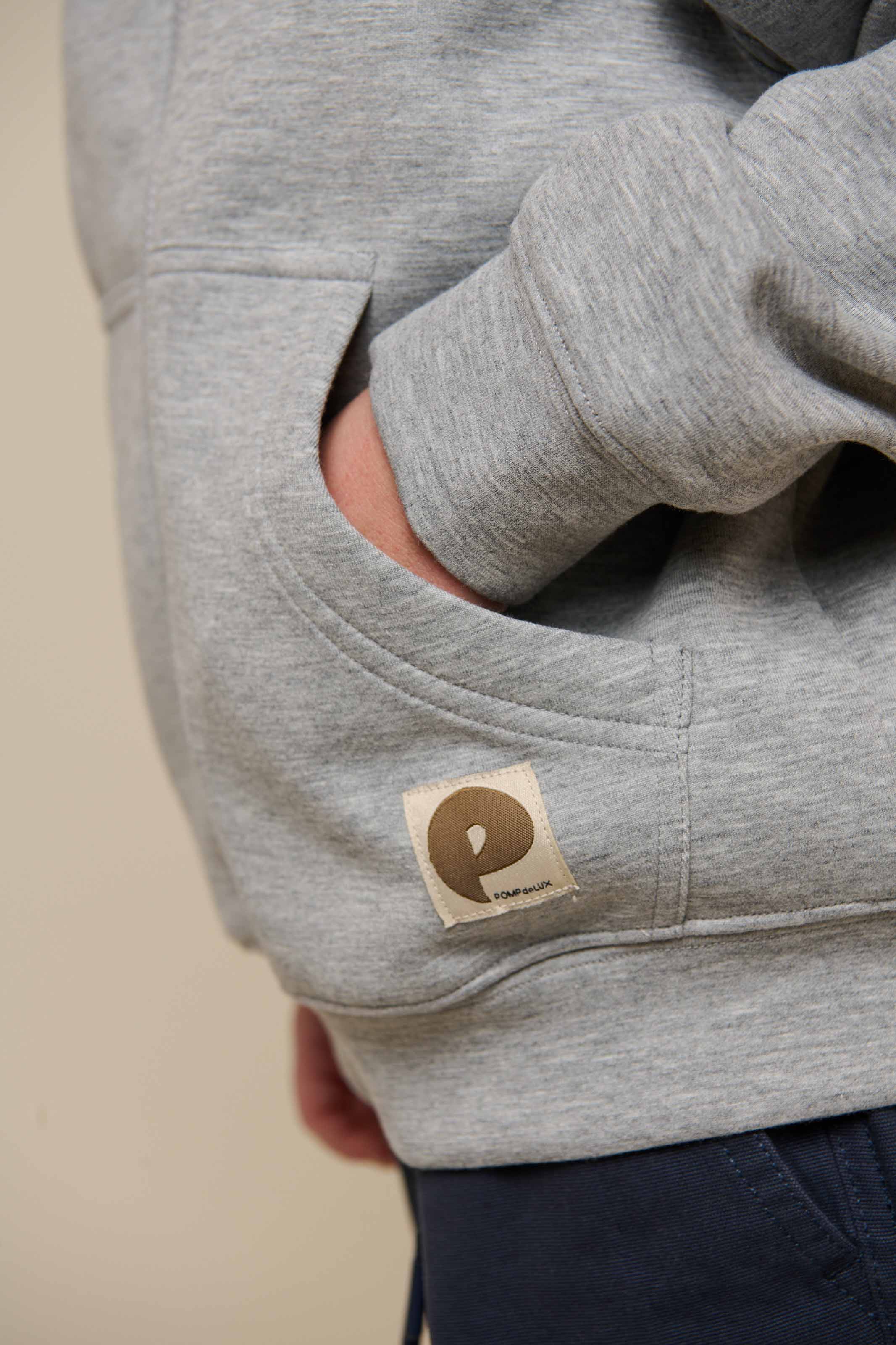 Scuba Zip Hoodie - Tween - Grey Melange | 100641 Liam