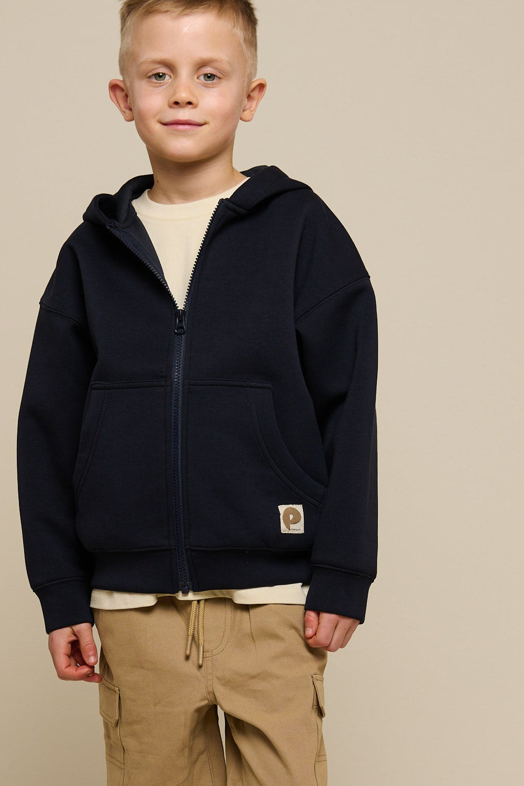 Scuba Zip Hoodie - Tween - Dark Navy | 100640 Liam