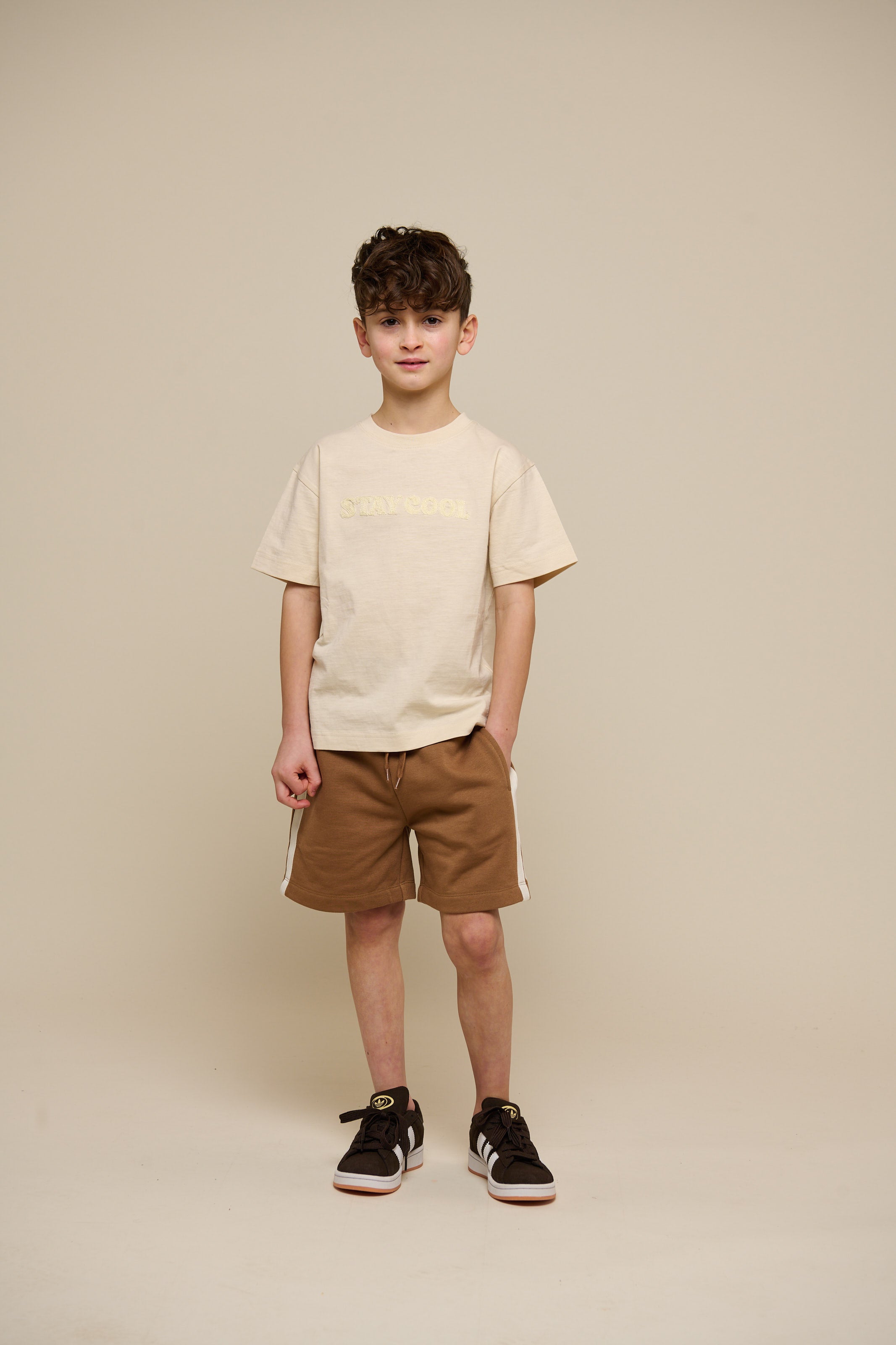 Sweat Shorts with Tape - Tween - Coconut | 101264 Carter