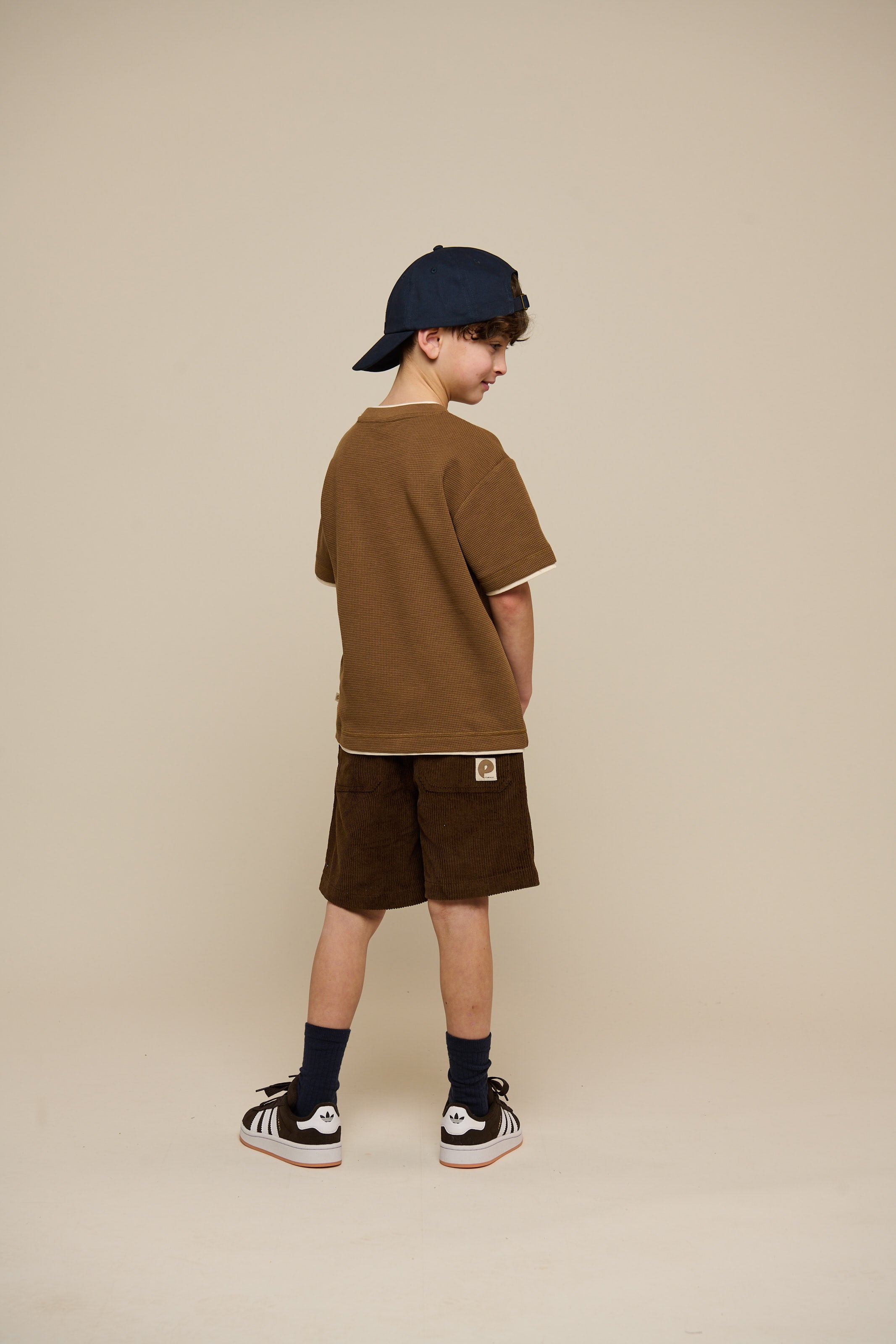 Textured Short Sleeve T-Shirt - Tween - Coffee | 100712 Malthe