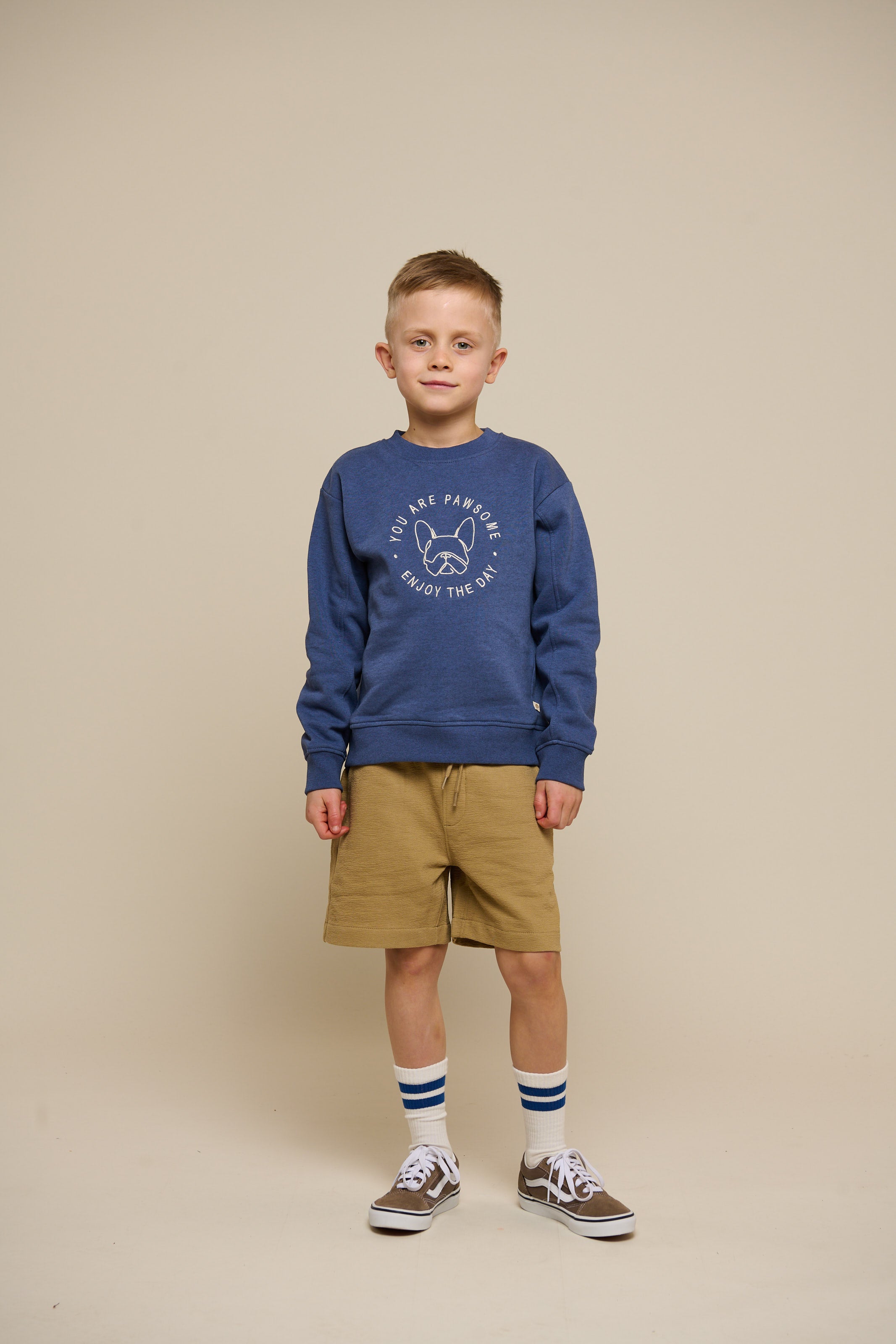 Crewneck Sweatshirt - Tween - Indigo Blue Melange | 100889 Justin