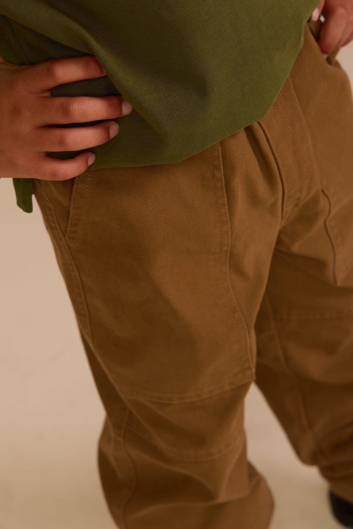 Canvas Patch Pocket Trousers - Tween - Light Brown | 101534 Greyson