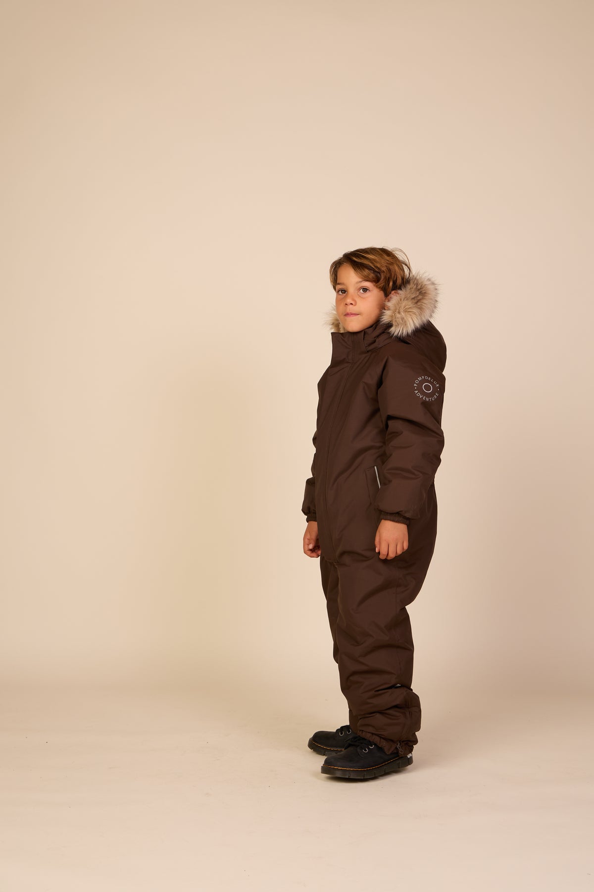 Snowsuit with Faux Fur - Kids - Dark Brown | 101424 Sky