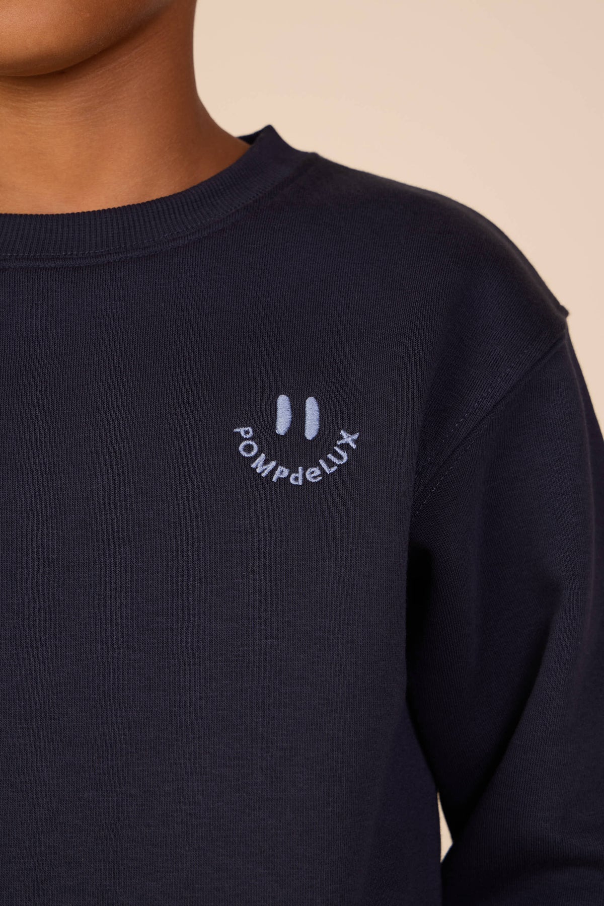 Smiley Crew Neck Sweatshirt - Kids - Navy | 101573 Andrew
