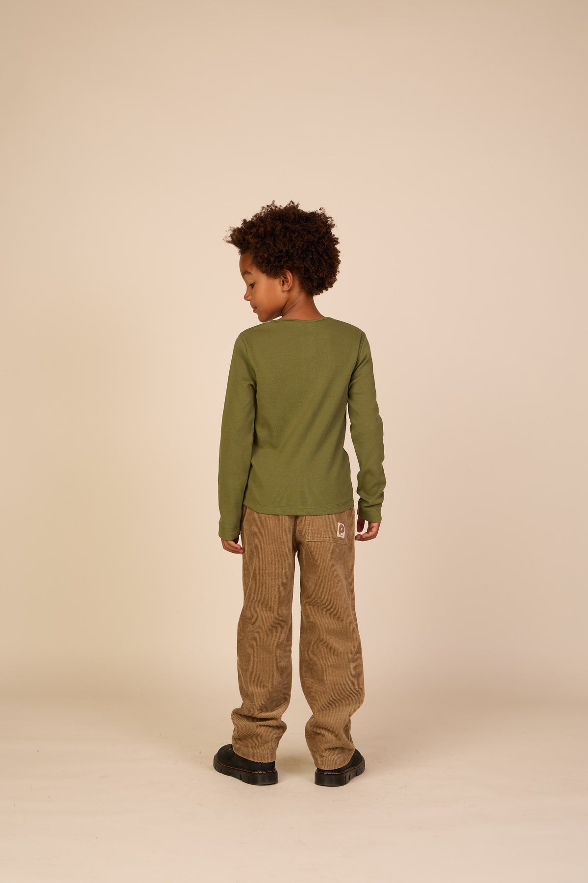 Ribbed Long-Sleeve Henley T-Shirt - Tween - Moss Green | 101594 Conrad