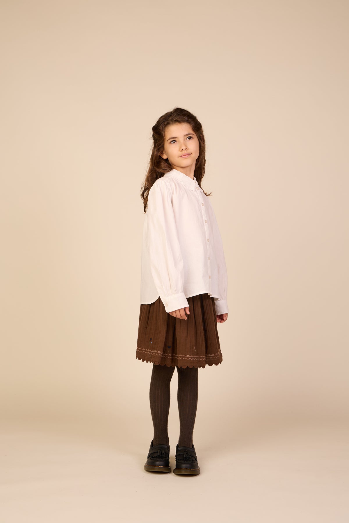 Cotton Shirt with Lace Collar - Tween - Offwhite | 101460 Holly