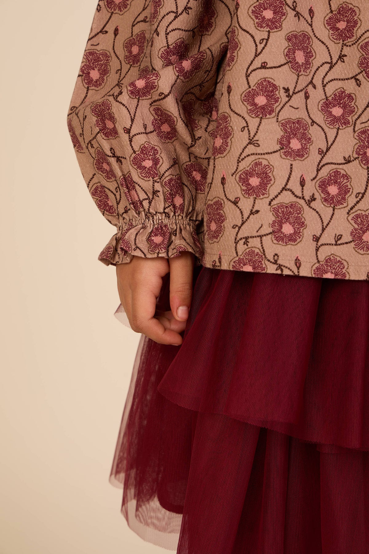 Tulle Skirt - Kids - Bordeaux | 101503 Bianca