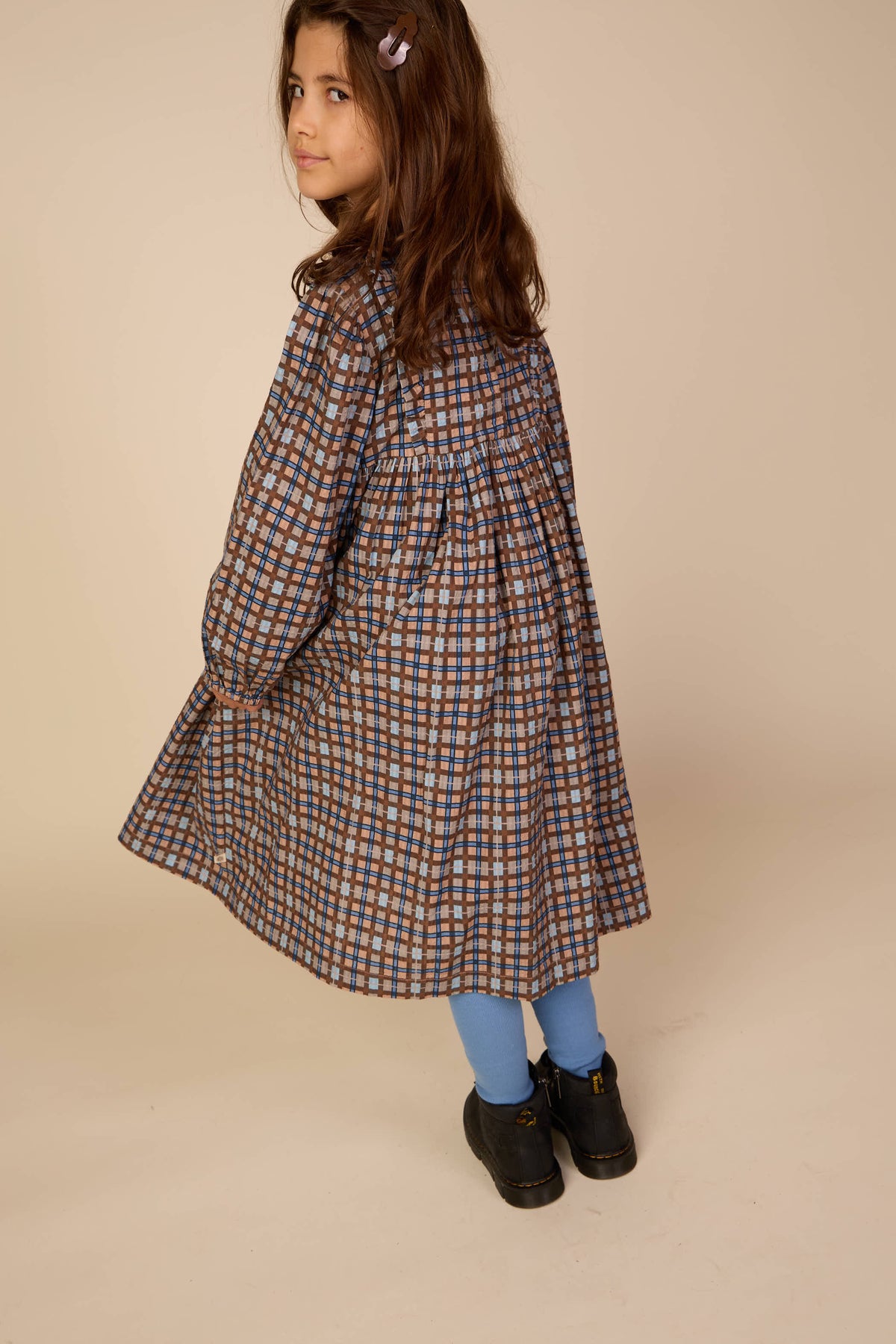 Checked Cotton Dress - Tween - Blue | 101488 Penny