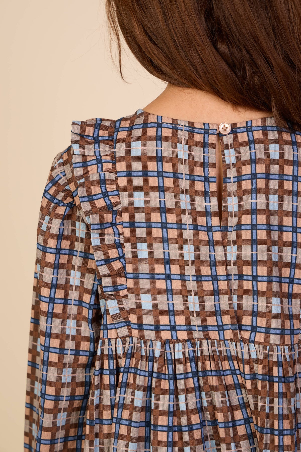 Checked Cotton Dress - Tween - Blue | 101488 Penny