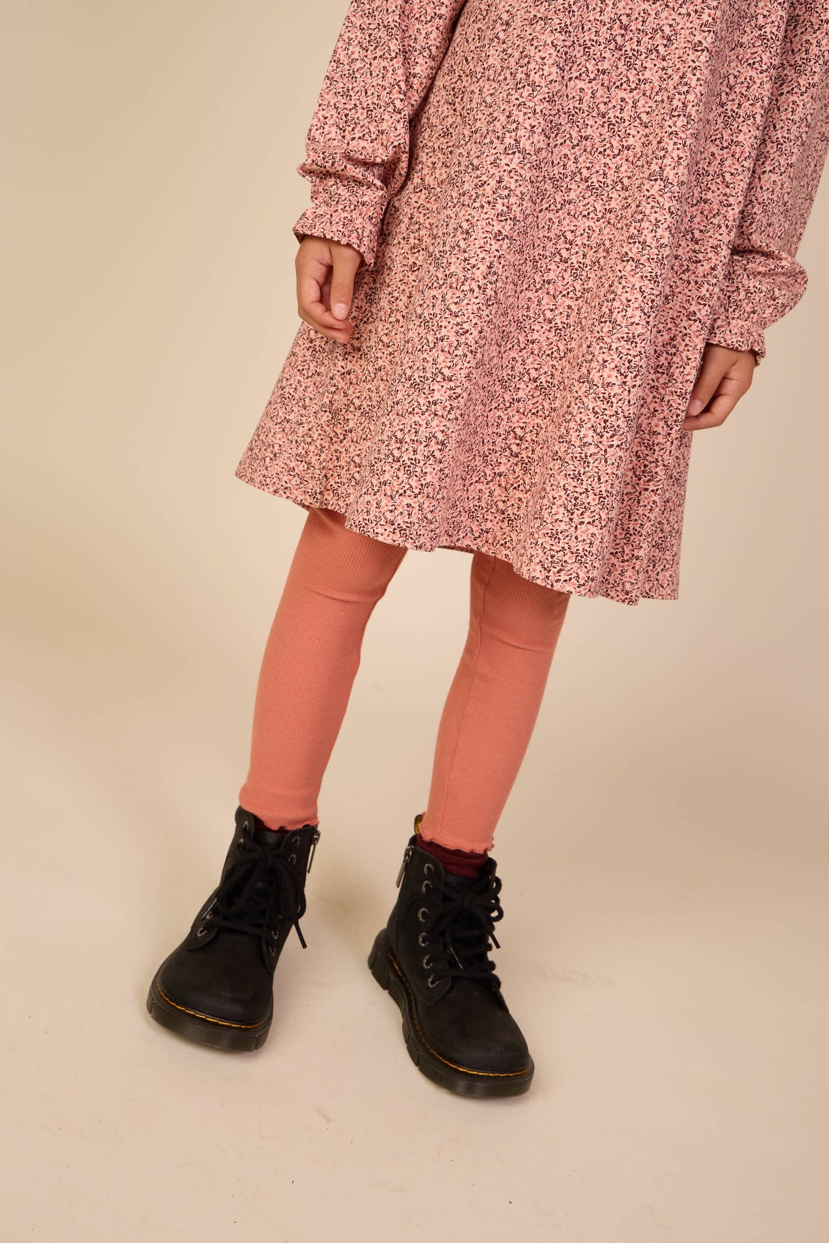 Ribbed Modal-Blend Leggings - Tween - Dusty Rose | 101568 Lottie