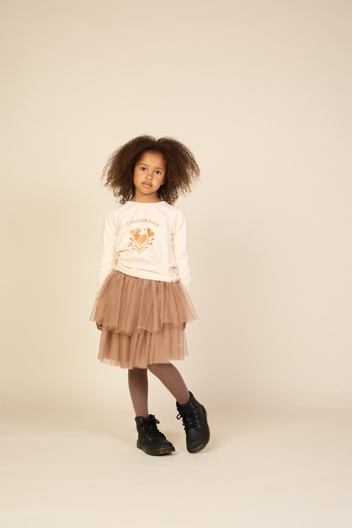 Long-Sleeve T-Shirt with Front Print - Tween - Offwhite | 101712 Piper