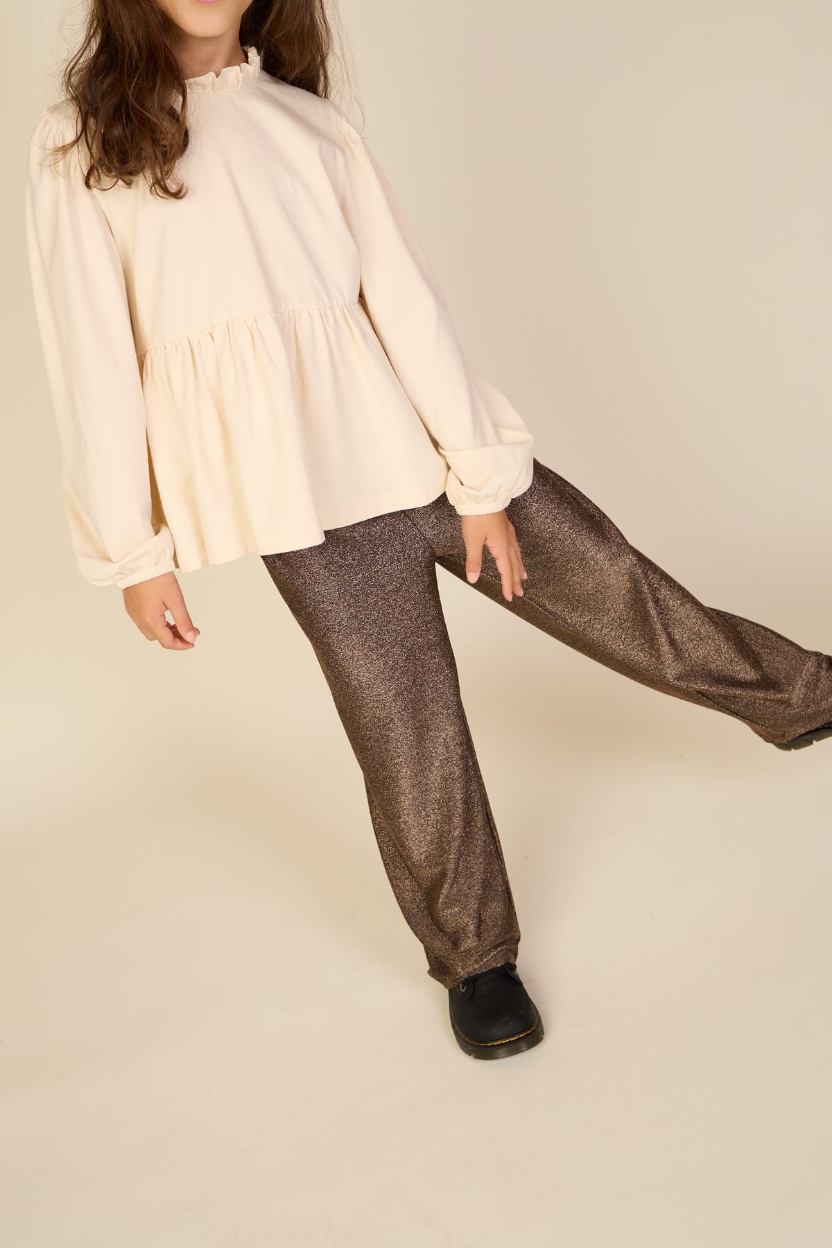 Lurex Trousers - Tween - Dark Brown | 101668 Helen