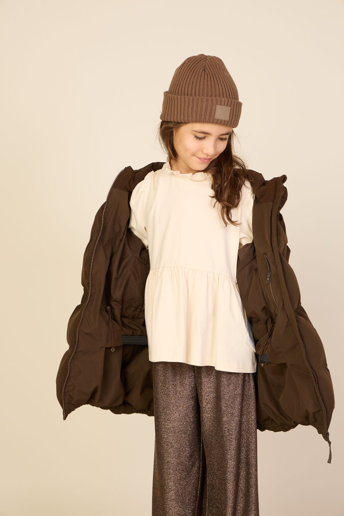 Cotton Knit Beanie - All - Brown | 101517 Todd